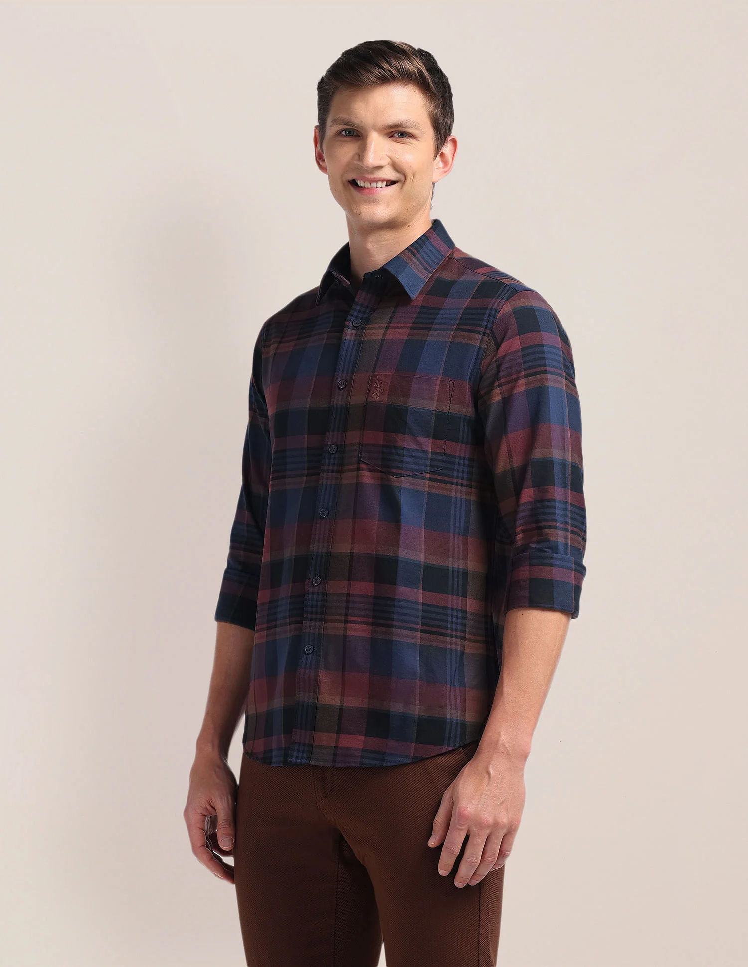 Tailored Plaid Check Shirt - Image 4