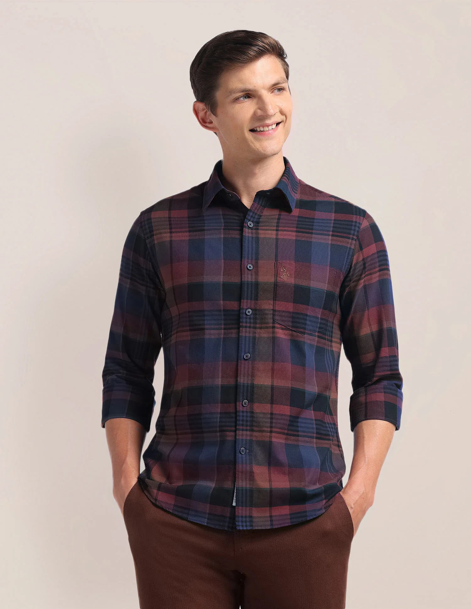 Tailored Plaid Check Shirt - Image 6