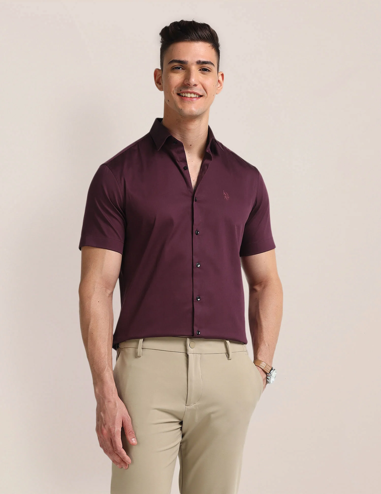 Tailored Regular Fit Solid Shirt