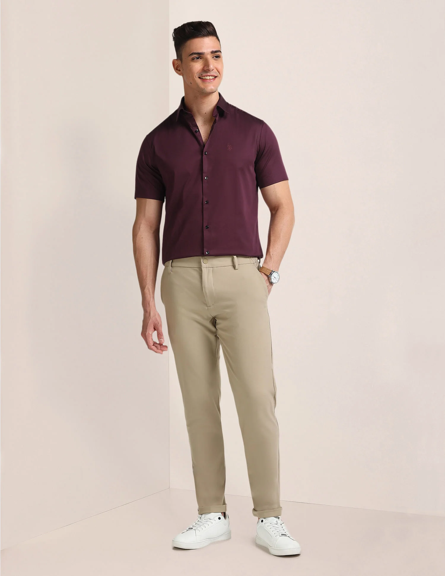 Tailored Regular Fit Solid Shirt - Image 3