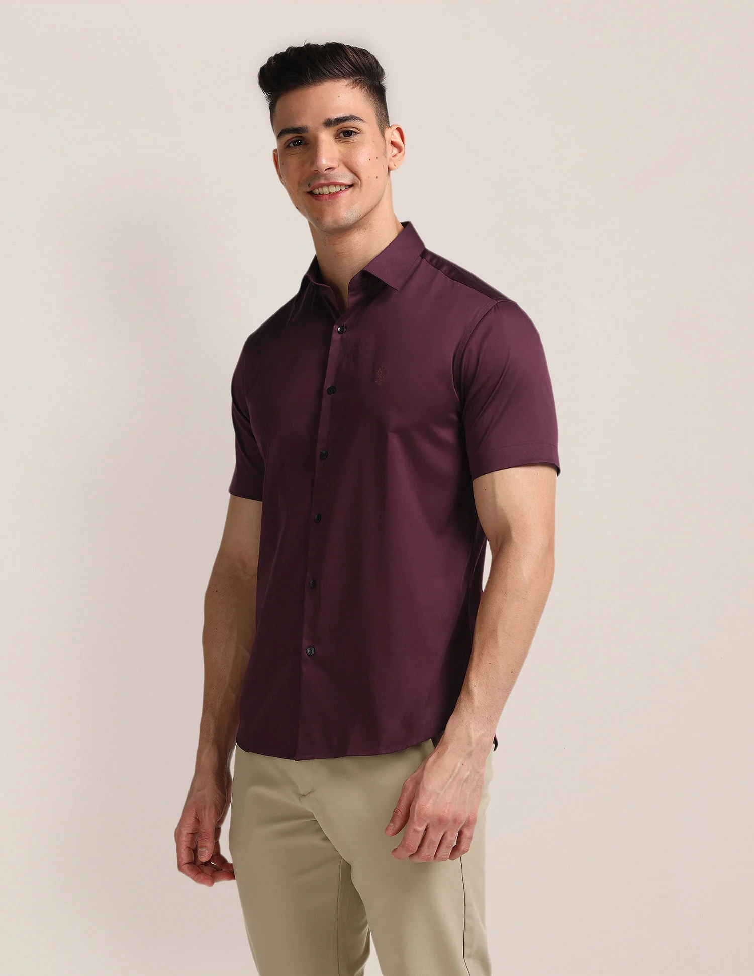Tailored Regular Fit Solid Shirt - Image 4
