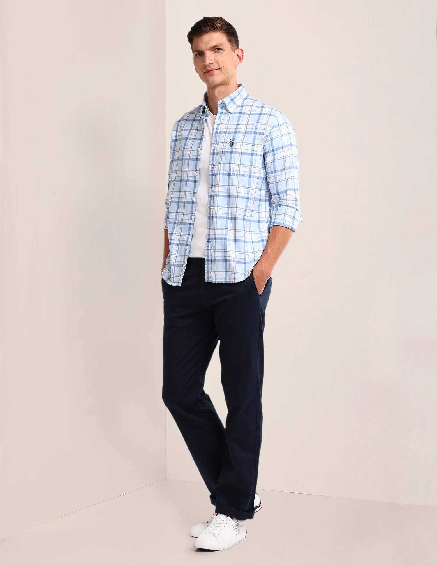 Riley Straight Fit Twill Trousers - Image 3