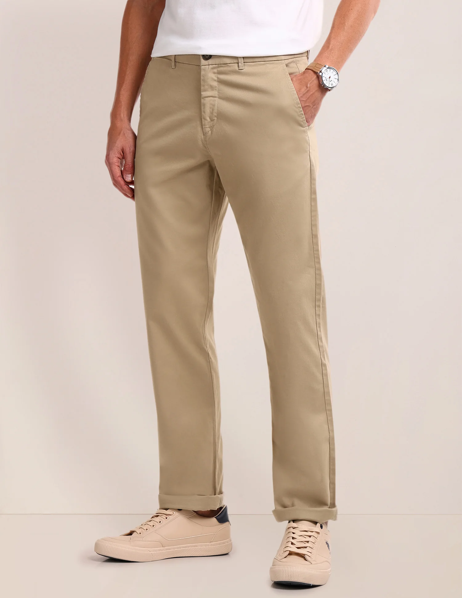 Riley Straight Fit Twill Trousers