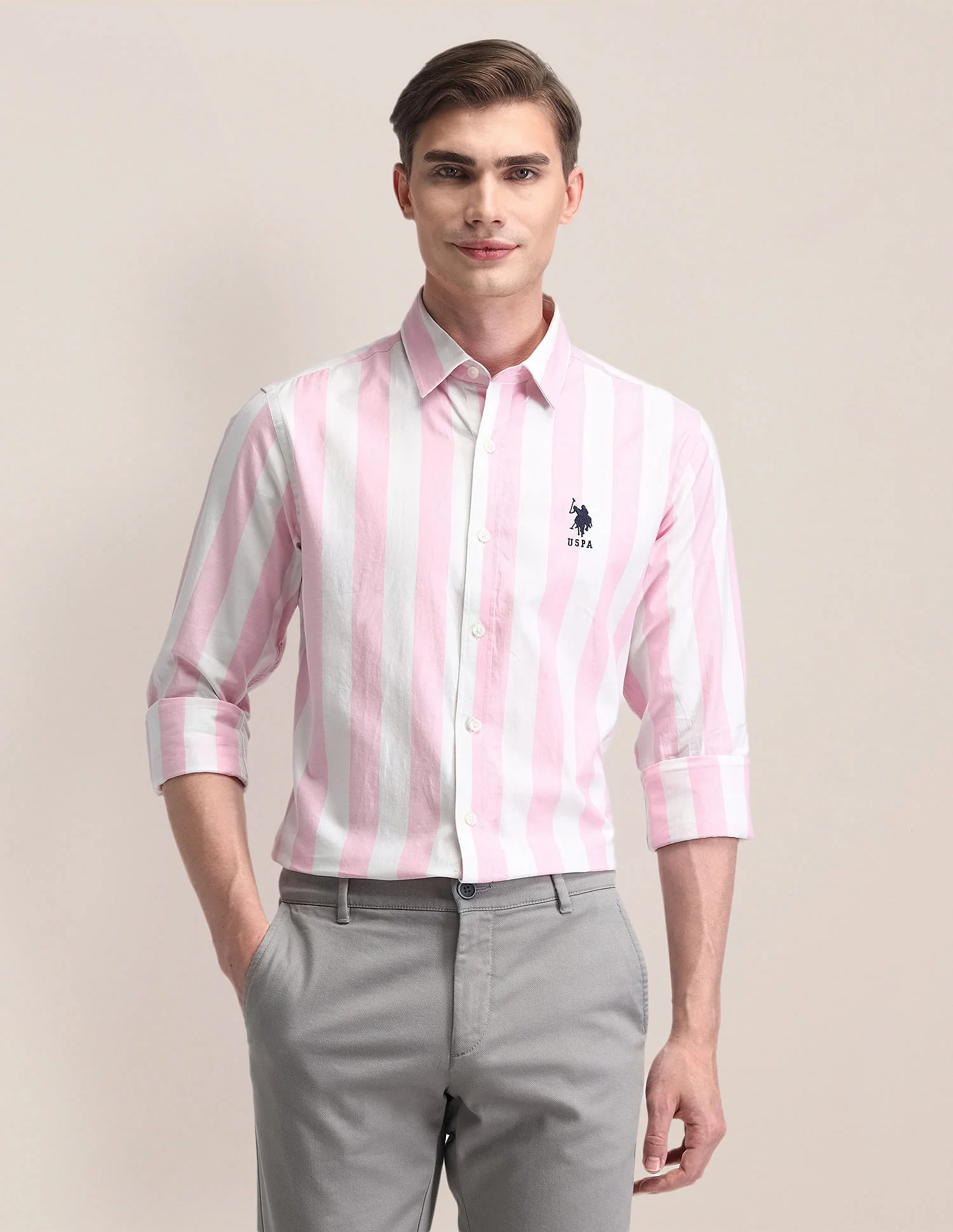 Tailored Vertical Striped Shirt