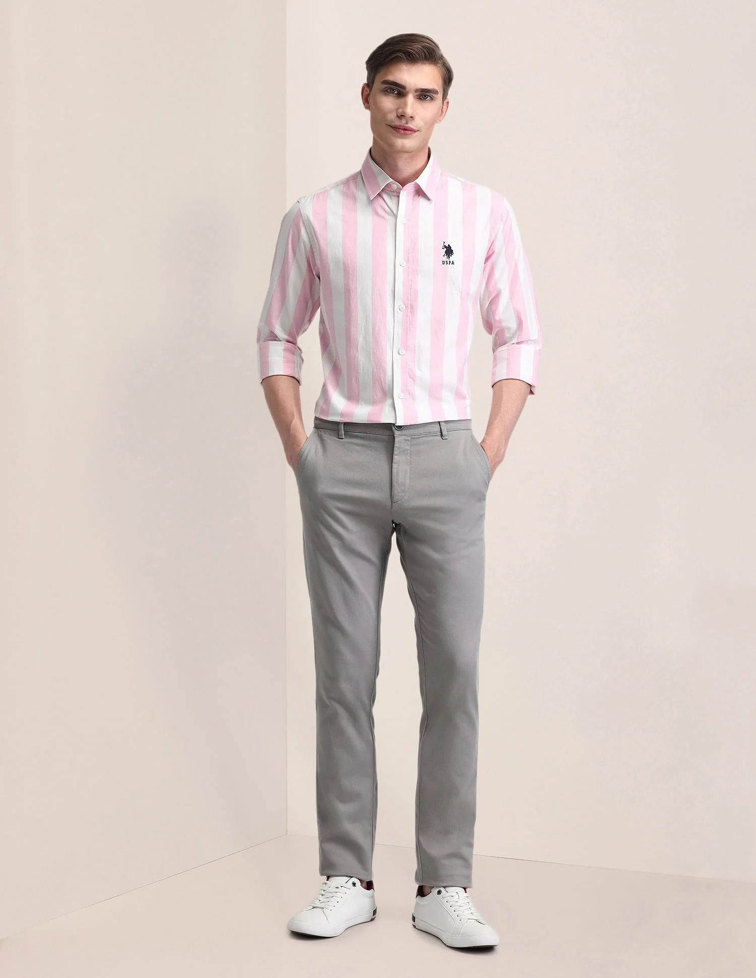 Tailored Vertical Striped Shirt - Image 3