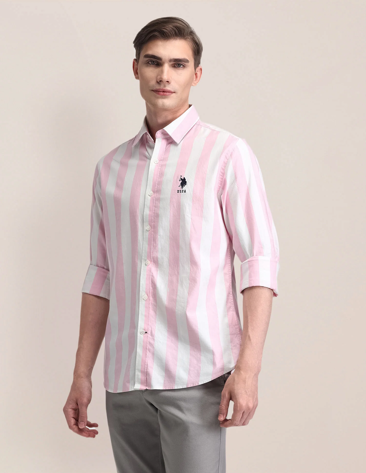 Tailored Vertical Striped Shirt - Image 4