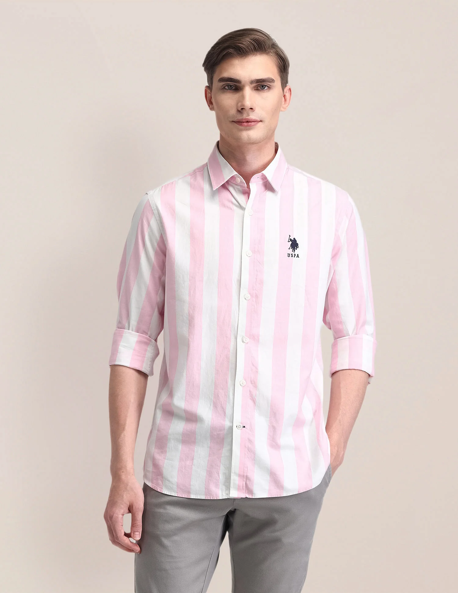 Tailored Vertical Striped Shirt - Image 6