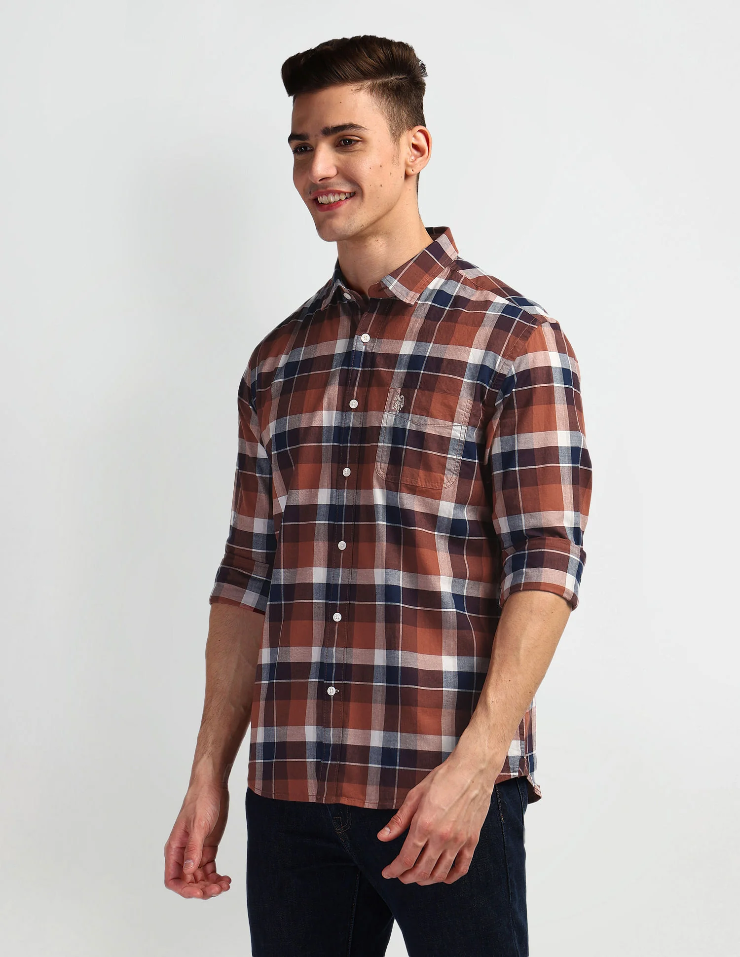 Tartan Check Slim Shirt - Image 3