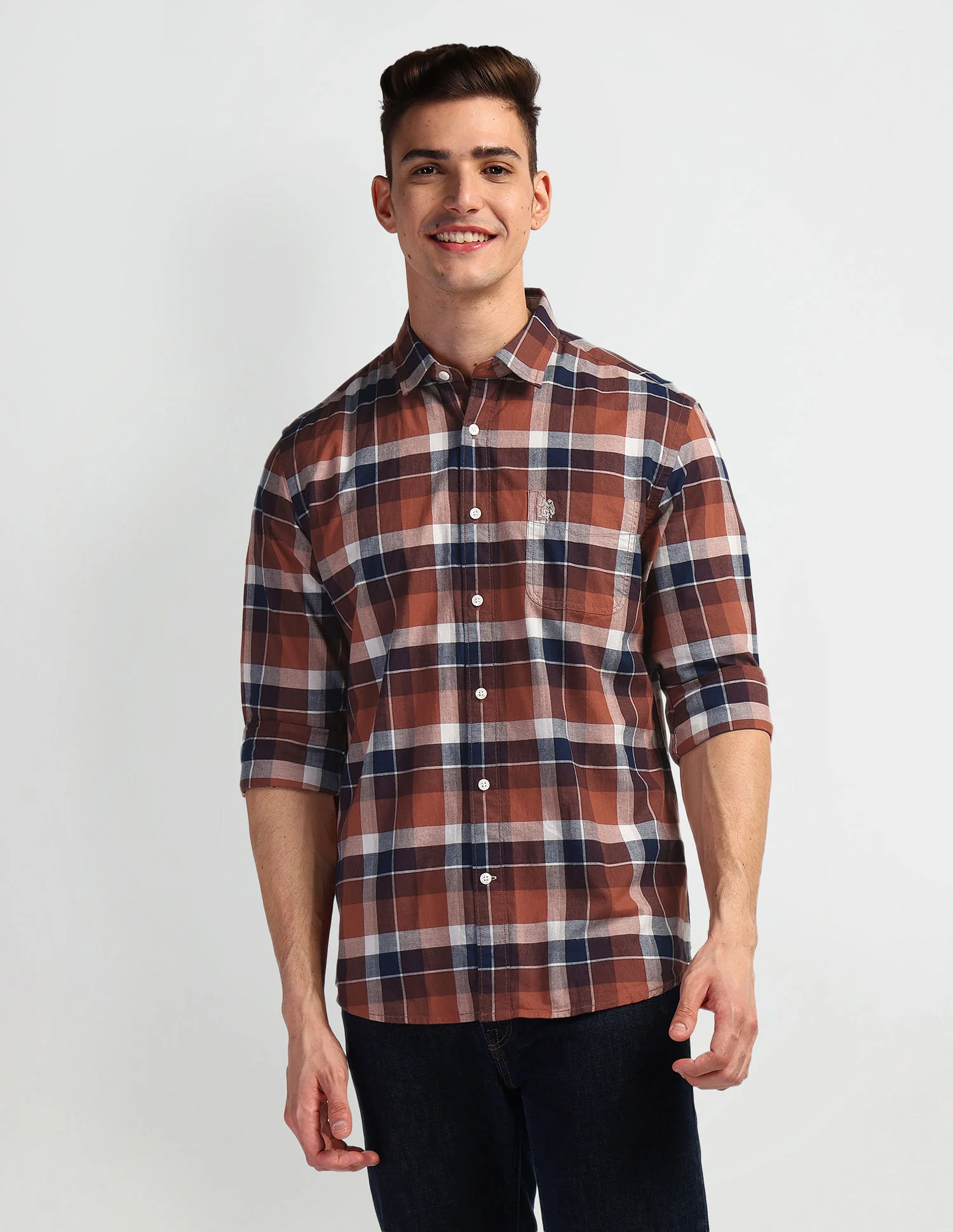 Tartan Check Slim Shirt - Image 5