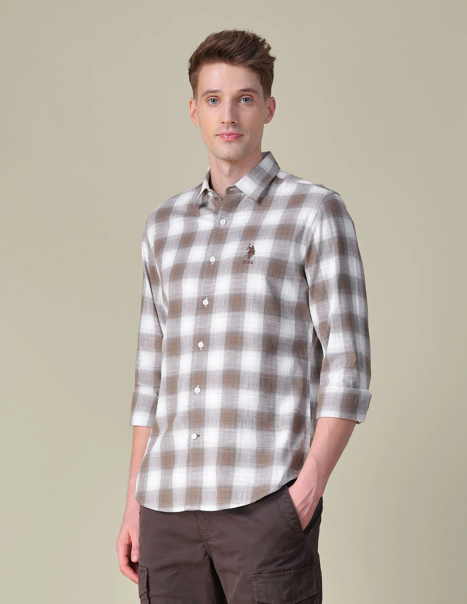 Tartan Checked Dobby Shirt - Image 4