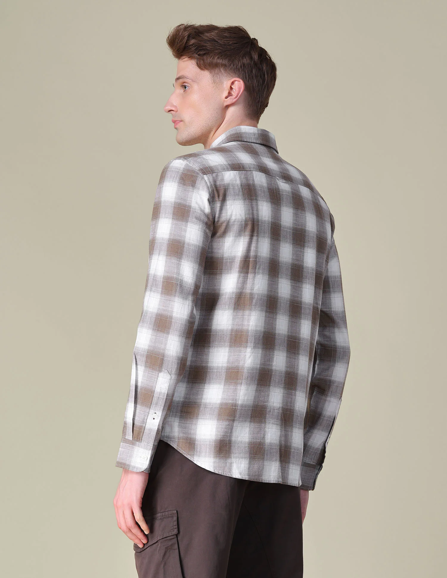Tartan Checked Dobby Shirt - Image 5