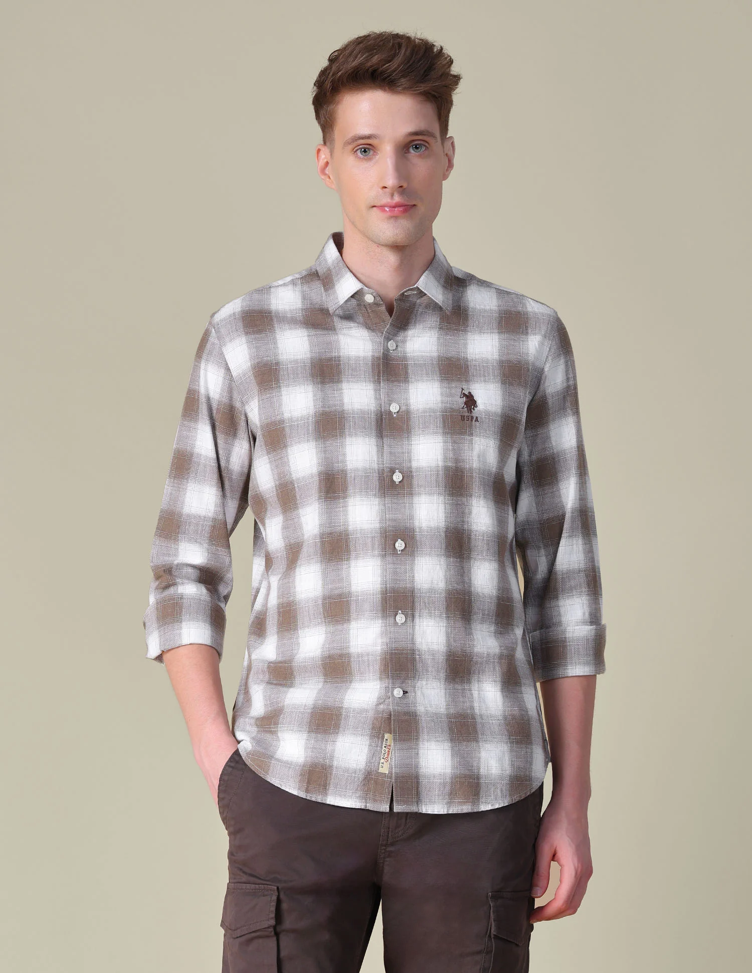 Tartan Checked Dobby Shirt - Image 6