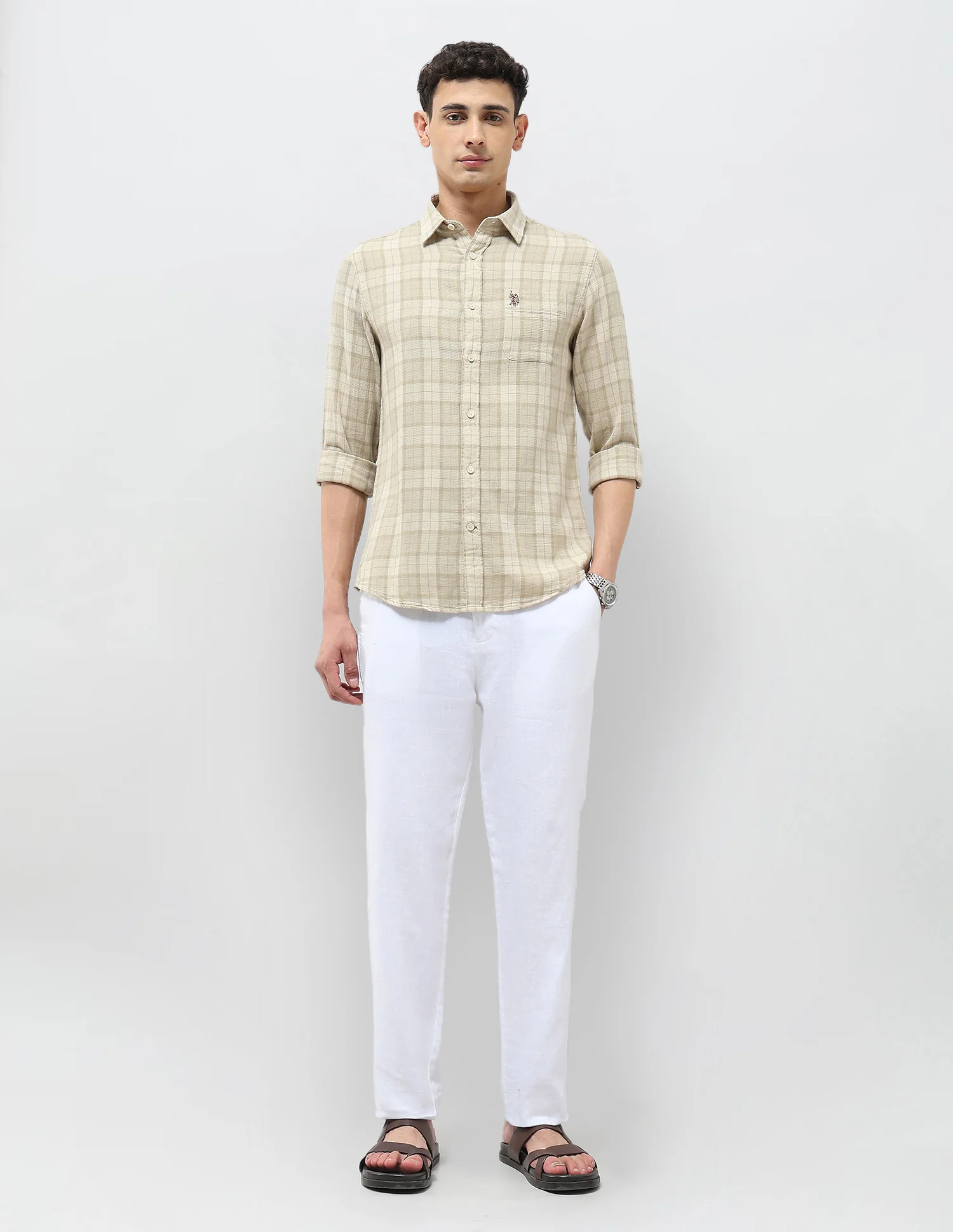Tartan Checked Dobby Shirt - Image 3