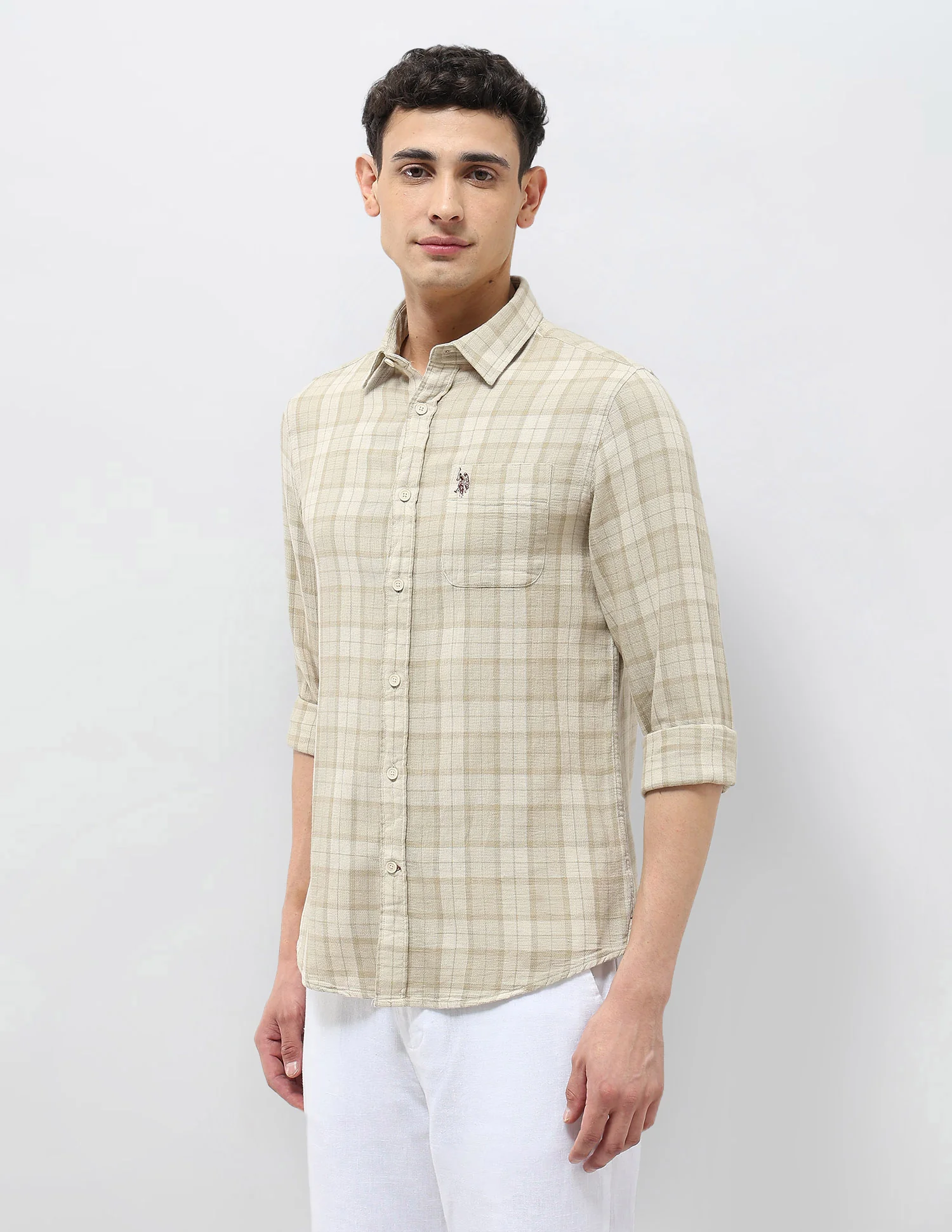 Tartan Checked Dobby Shirt - Image 4
