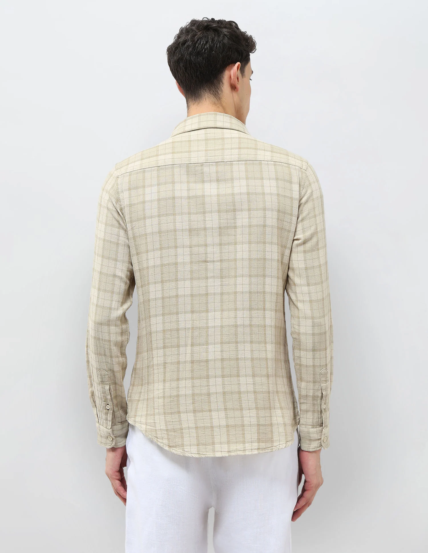 Tartan Checked Dobby Shirt - Image 5