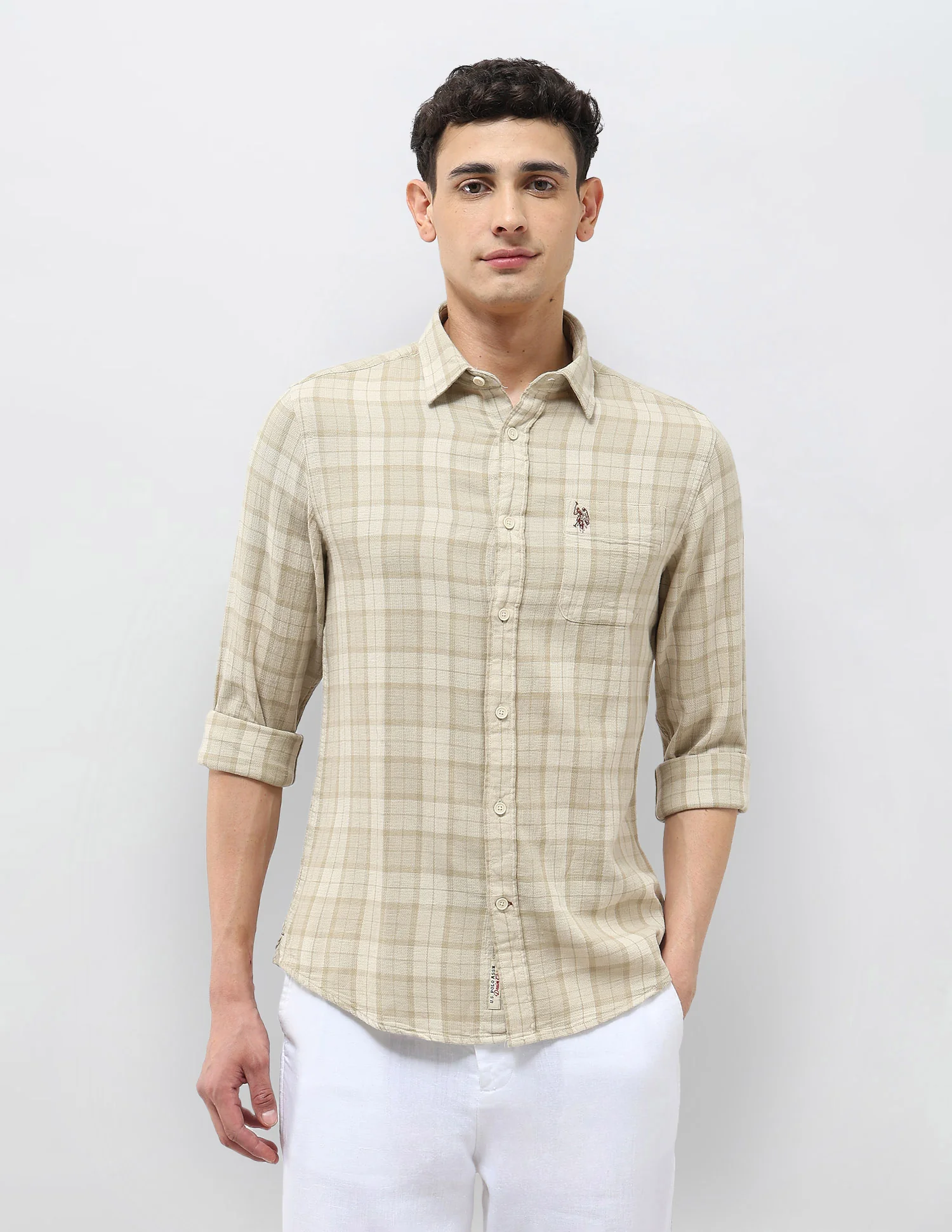Tartan Checked Dobby Shirt - Image 6