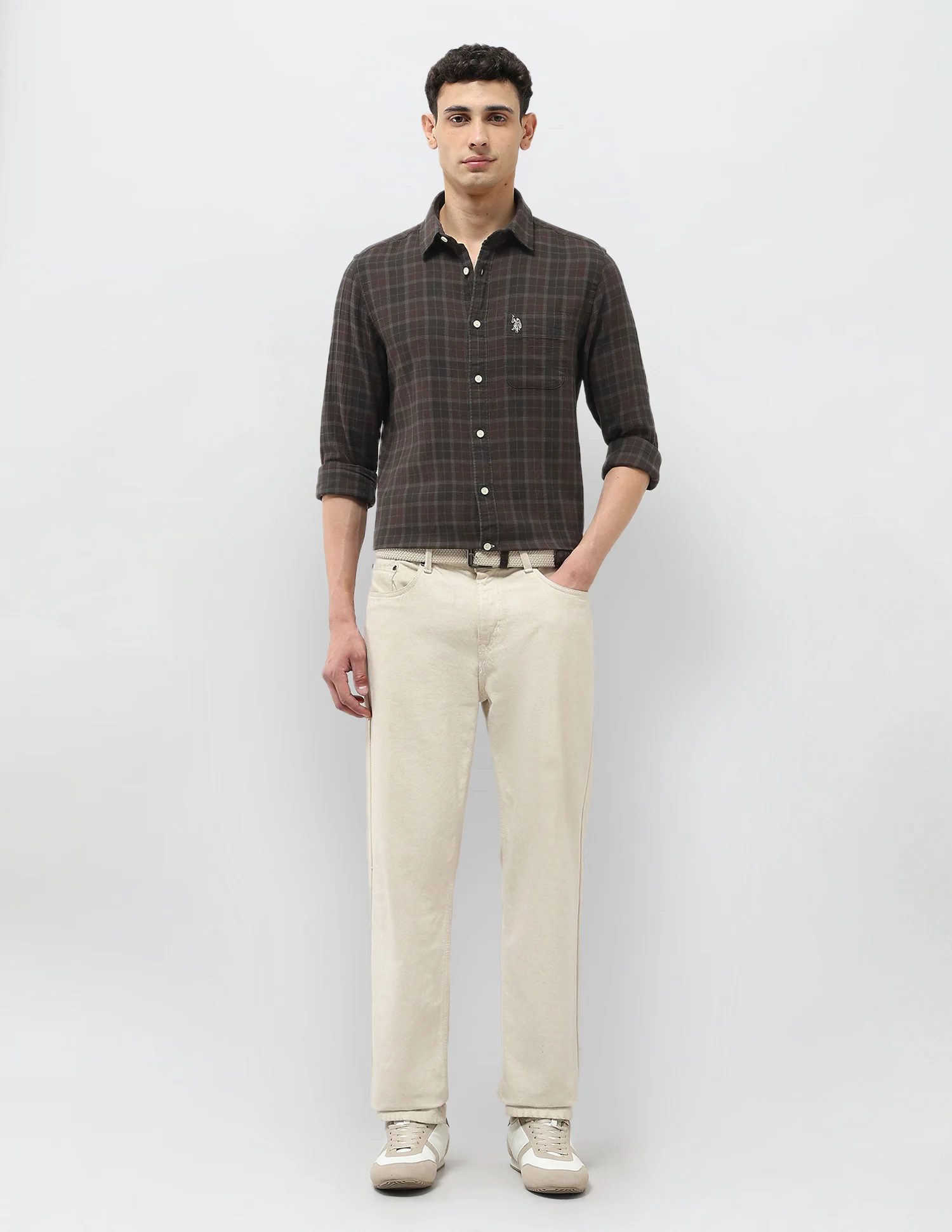 Tartan Checked Dobby Shirt - Image 3