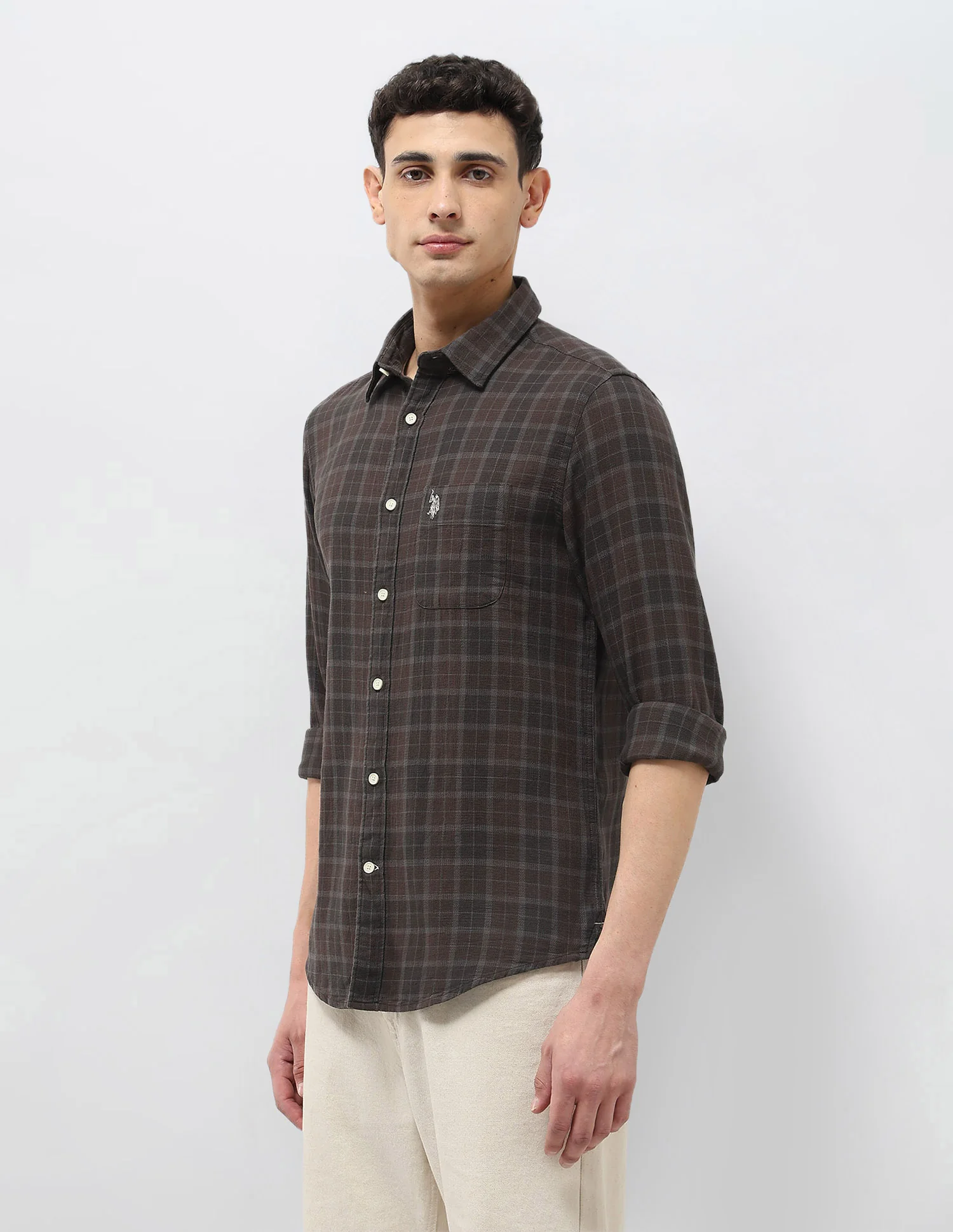 Tartan Checked Dobby Shirt - Image 4