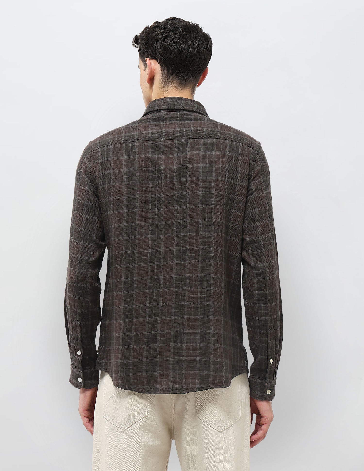 Tartan Checked Dobby Shirt - Image 5