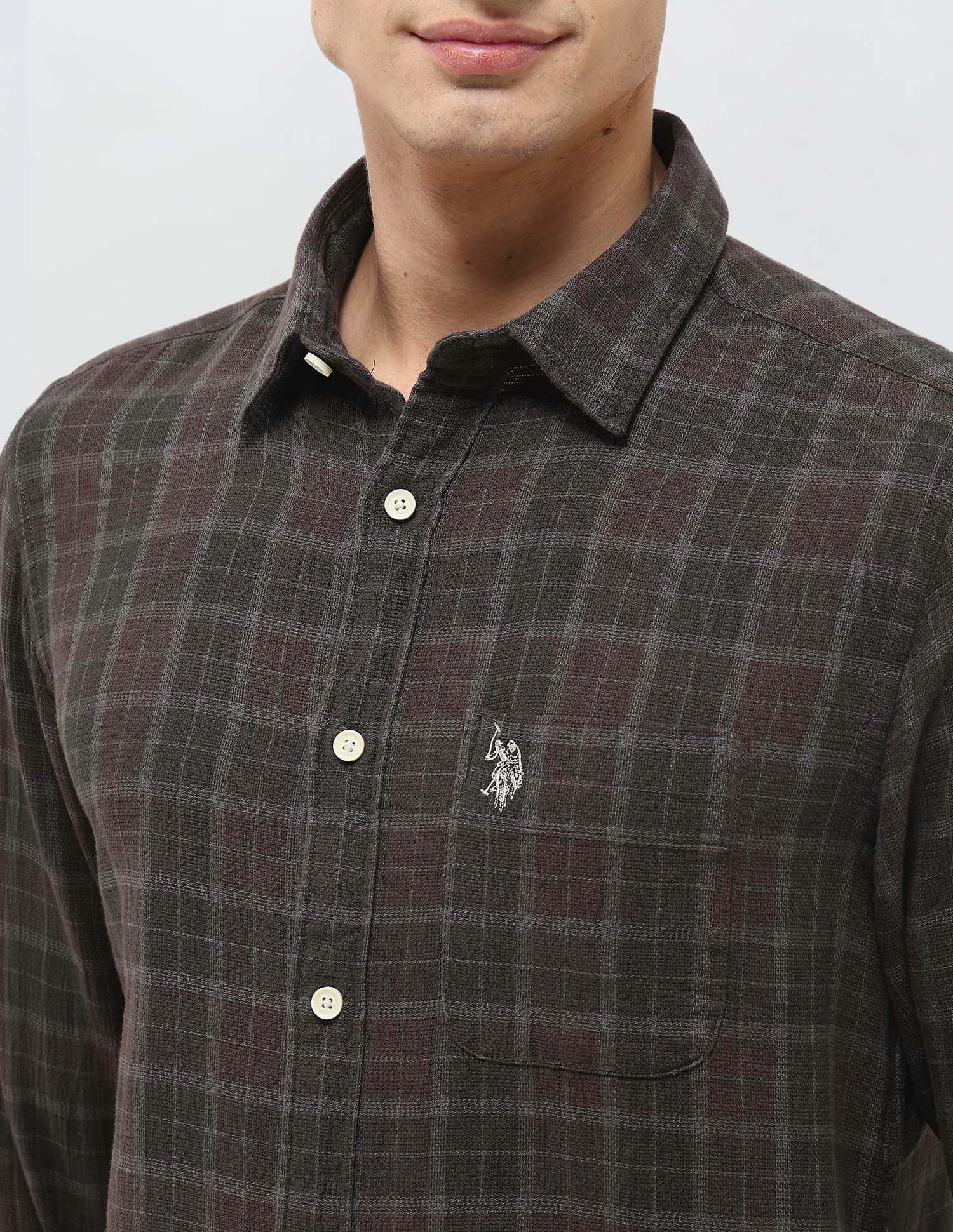 Tartan Checked Dobby Shirt - Image 7