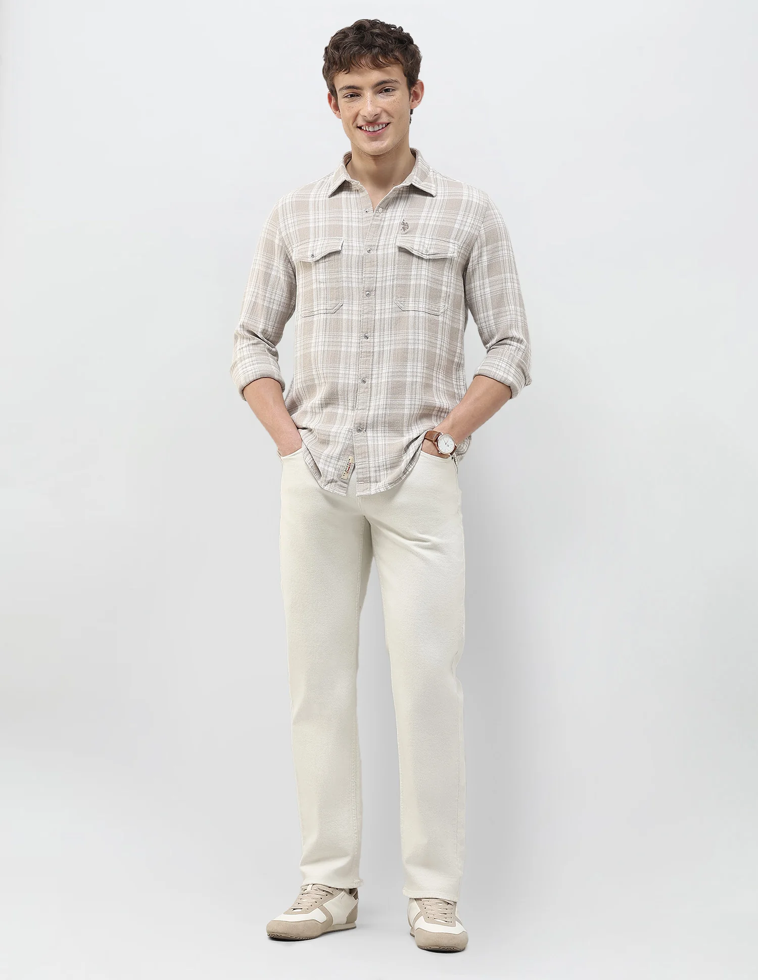 Tartan Checked Dobby Shirt - Image 3