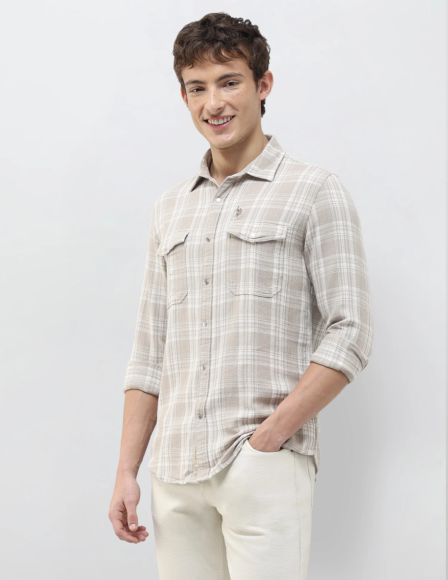 Tartan Checked Dobby Shirt - Image 4
