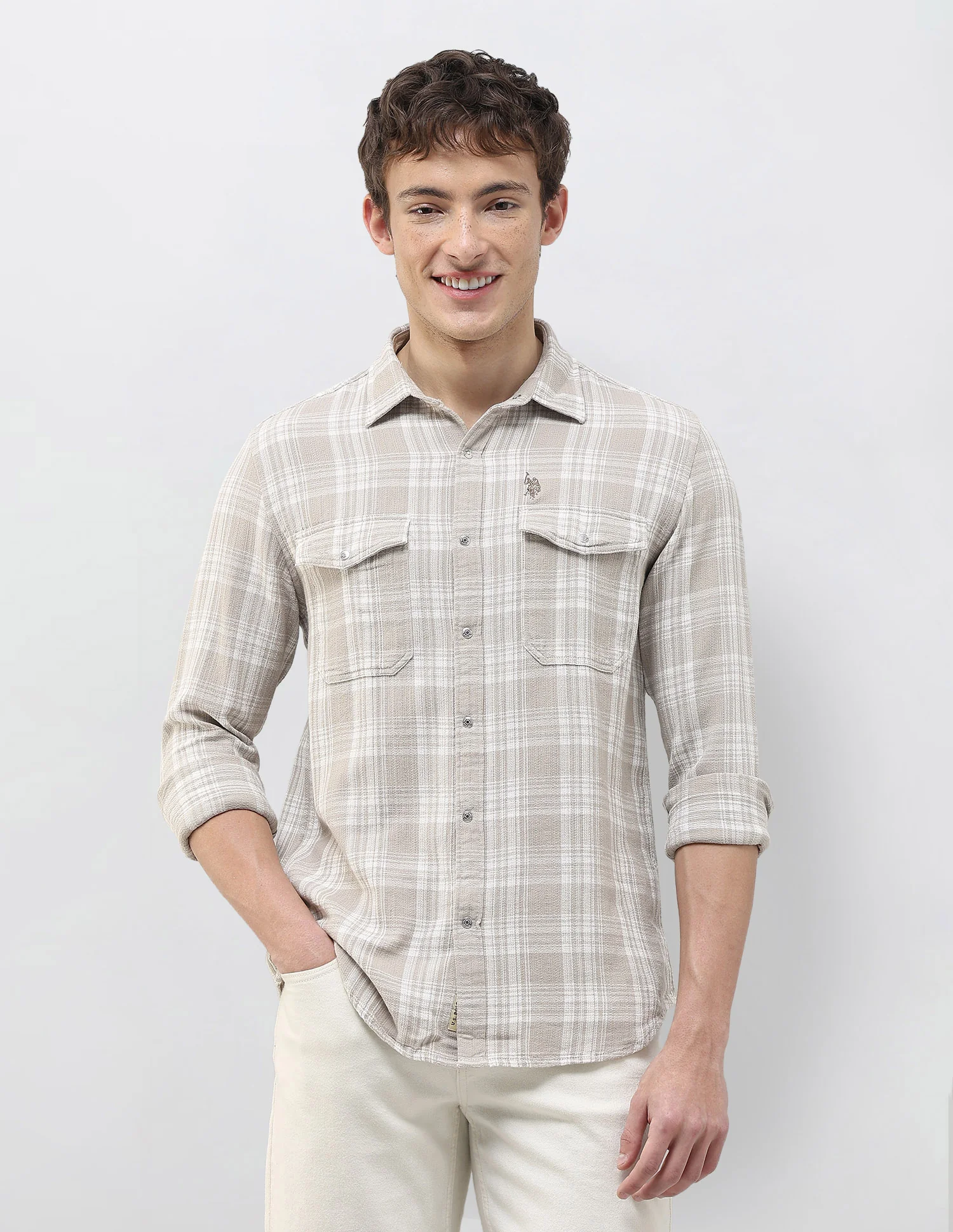 Tartan Checked Dobby Shirt - Image 6