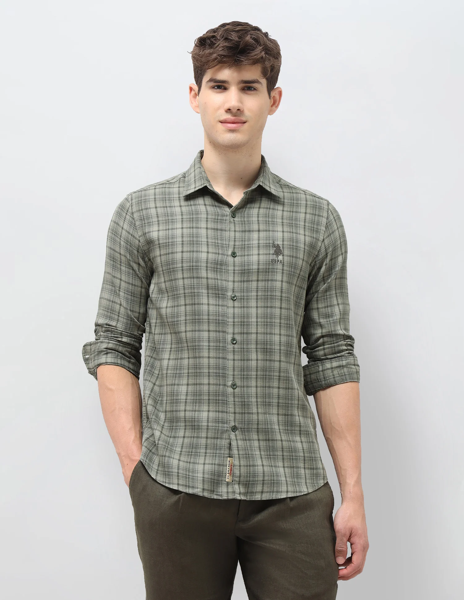 Tartan Checked Dobby Shirt - Image 6