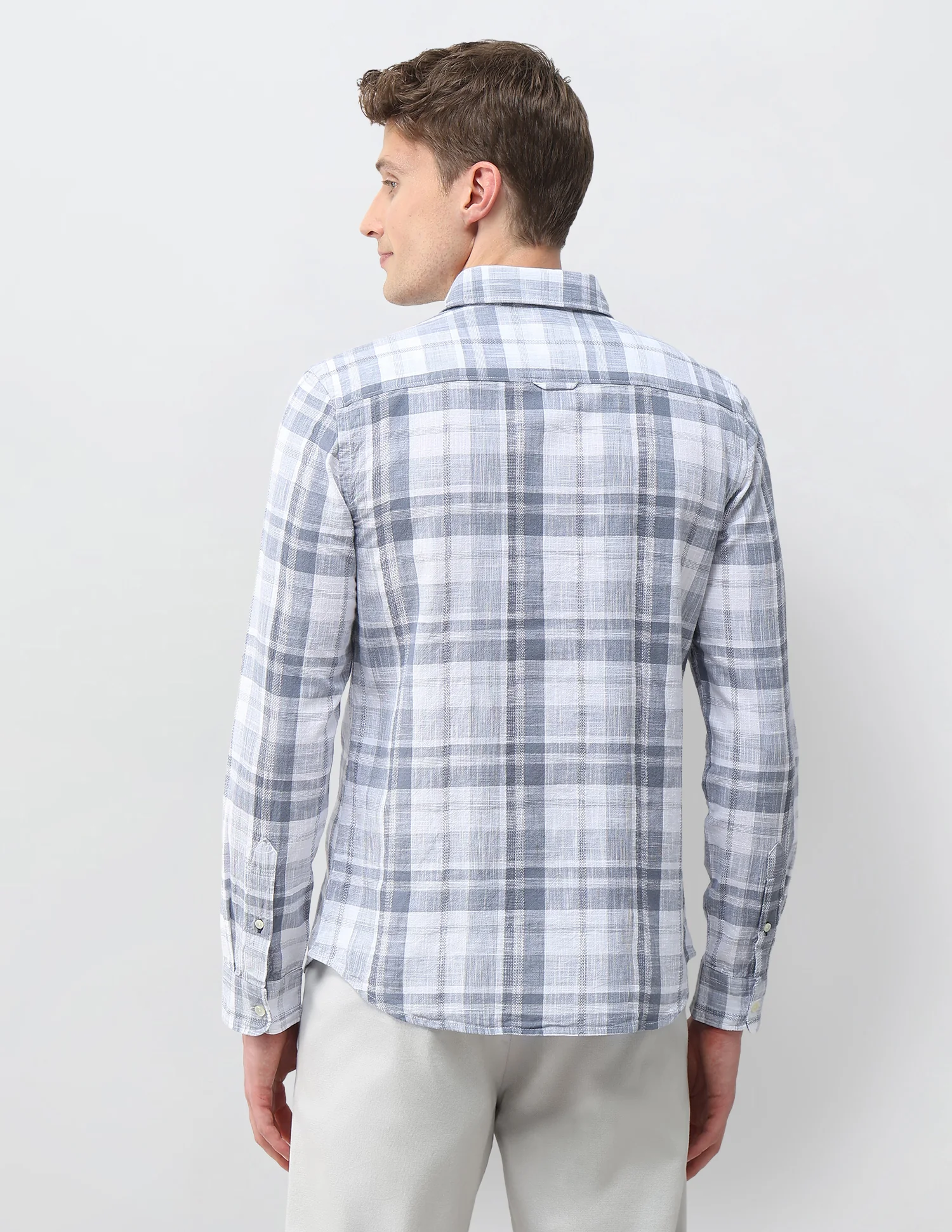 Tartan Checked Dobby Shirt - Image 5