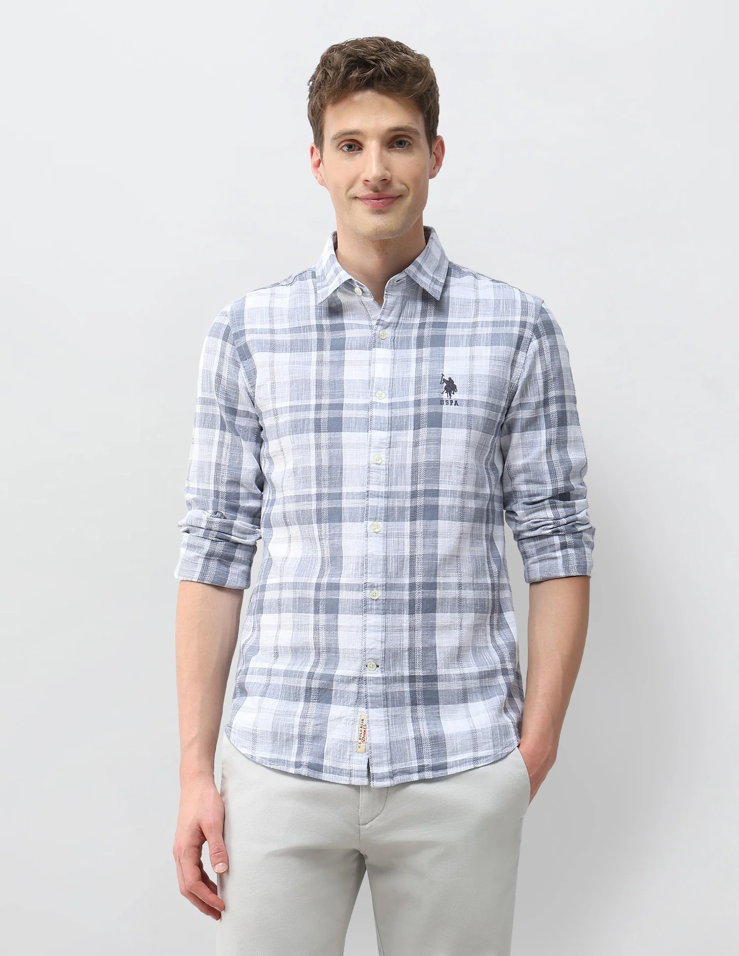 Tartan Checked Dobby Shirt - Image 6