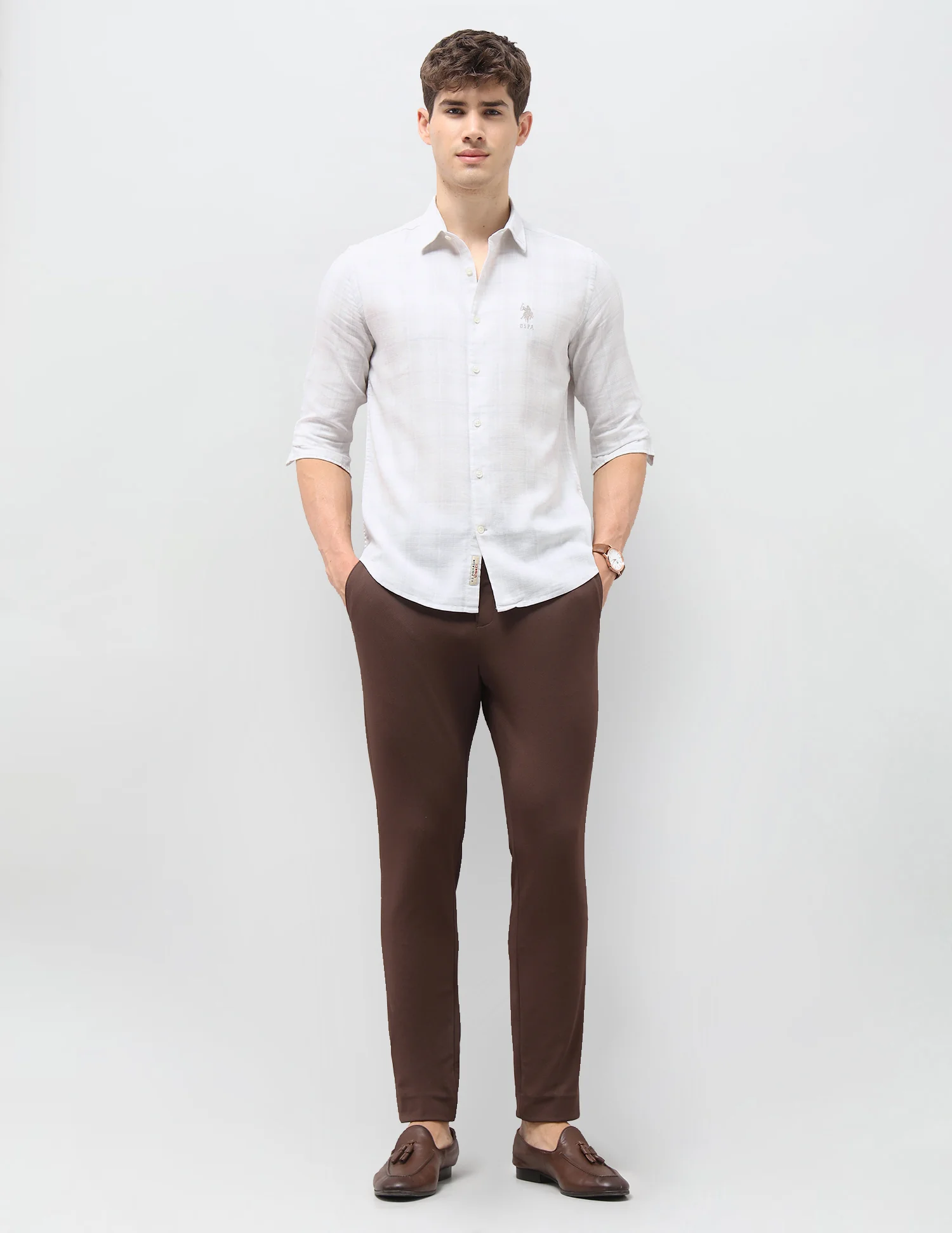 Tartan Checked Dobby Shirt - Image 3