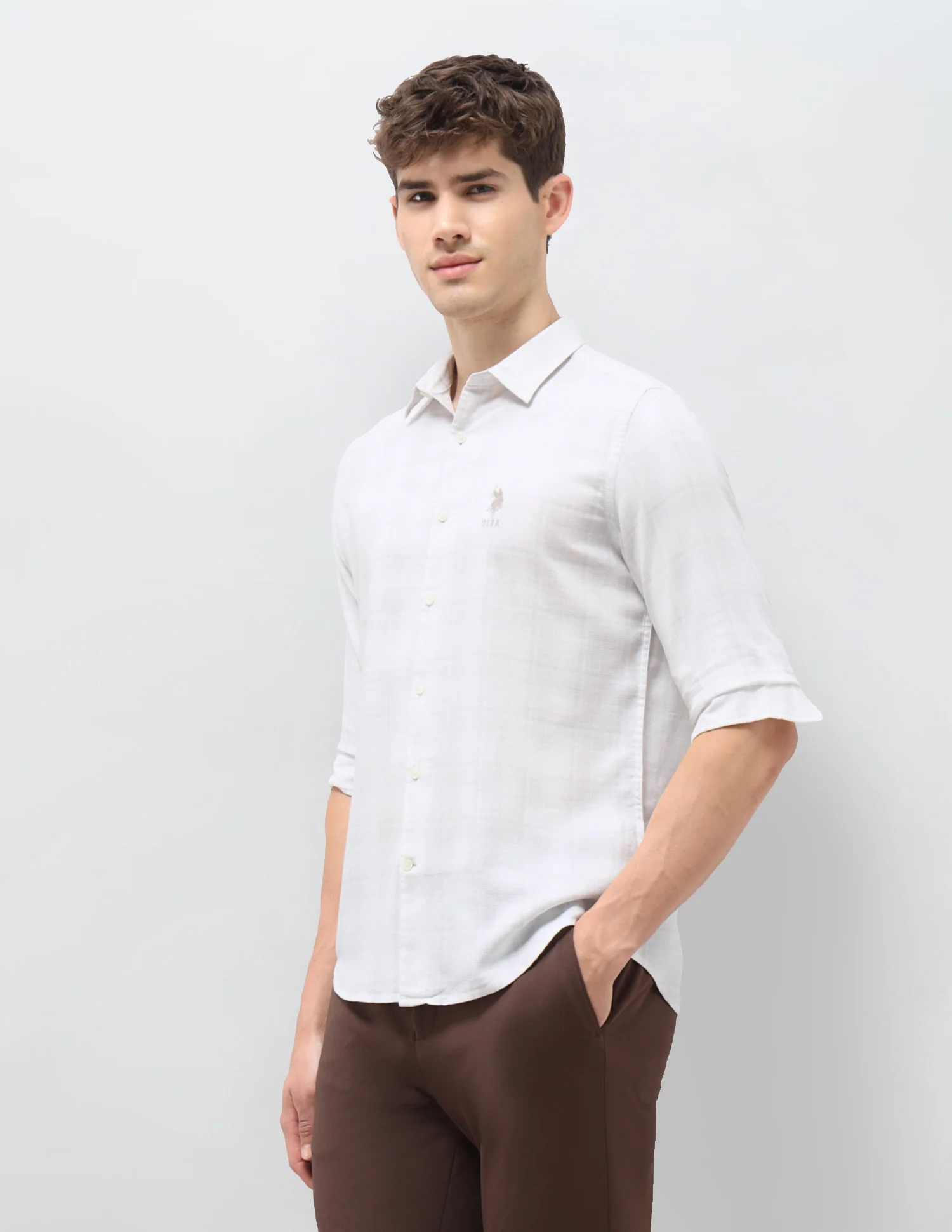 Tartan Checked Dobby Shirt - Image 4