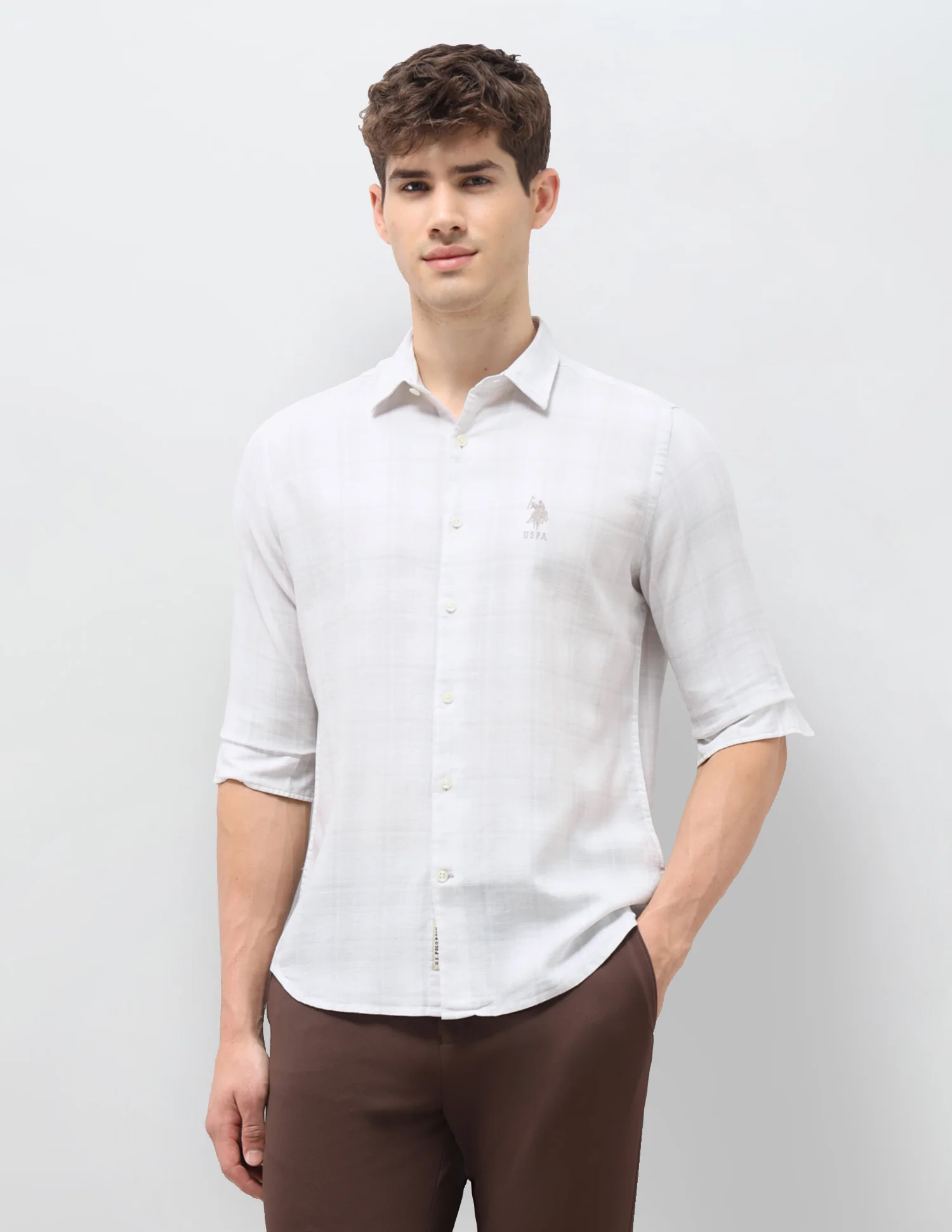 Tartan Checked Dobby Shirt - Image 6