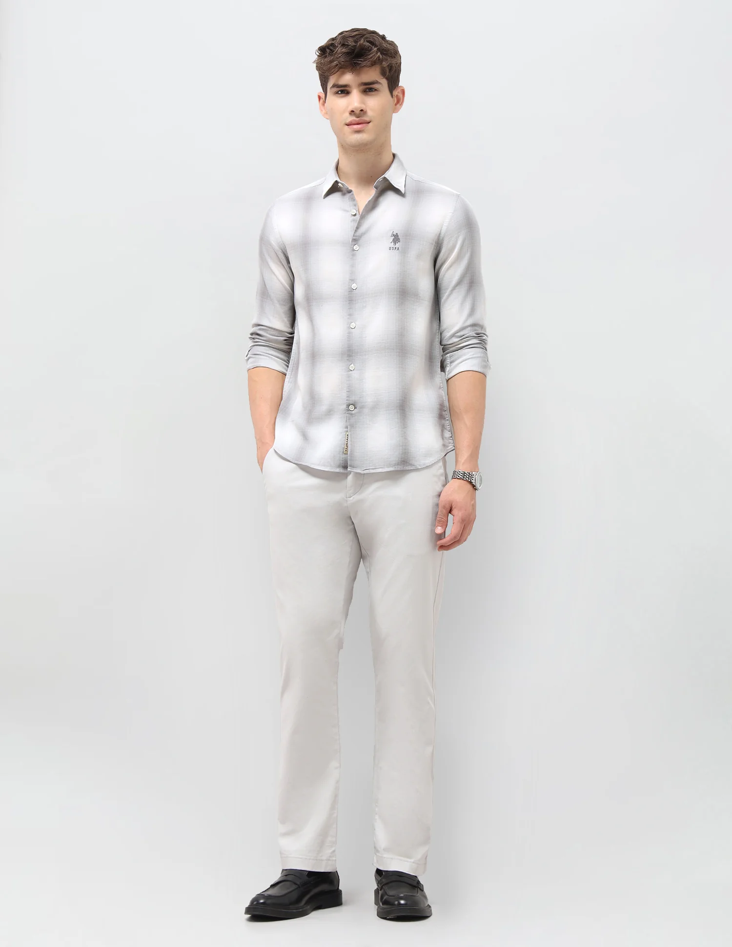 Tartan Checked Dobby Shirt - Image 3