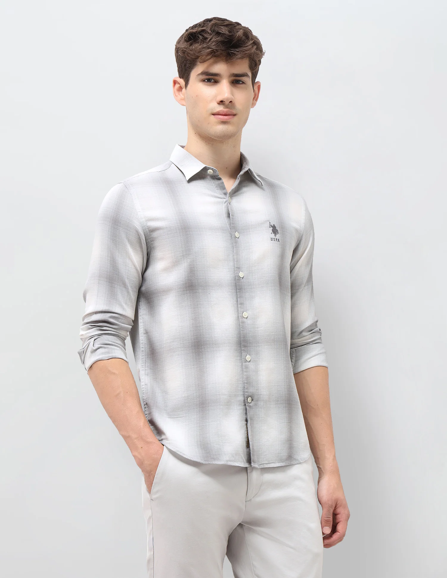 Tartan Checked Dobby Shirt - Image 4