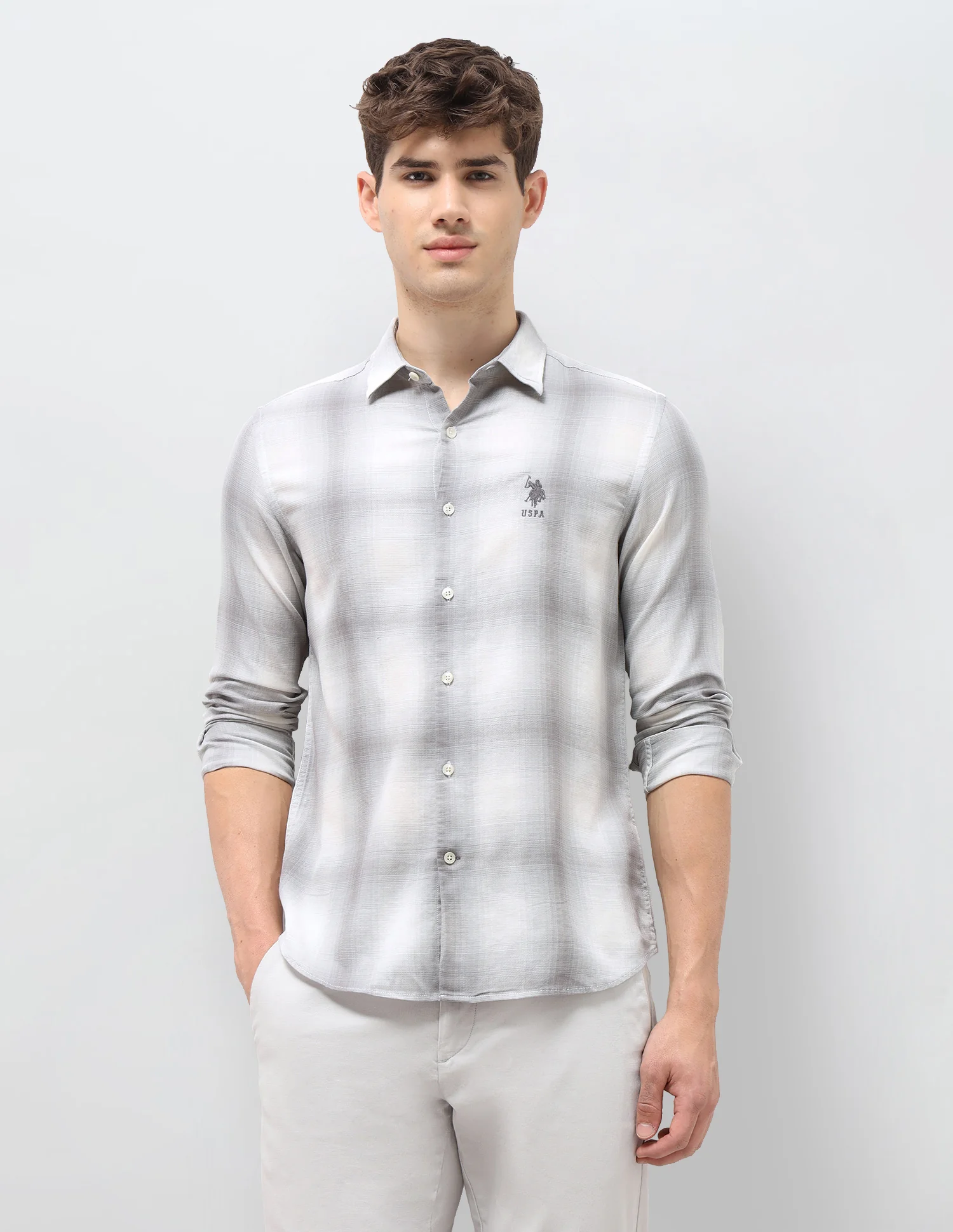 Tartan Checked Dobby Shirt - Image 6