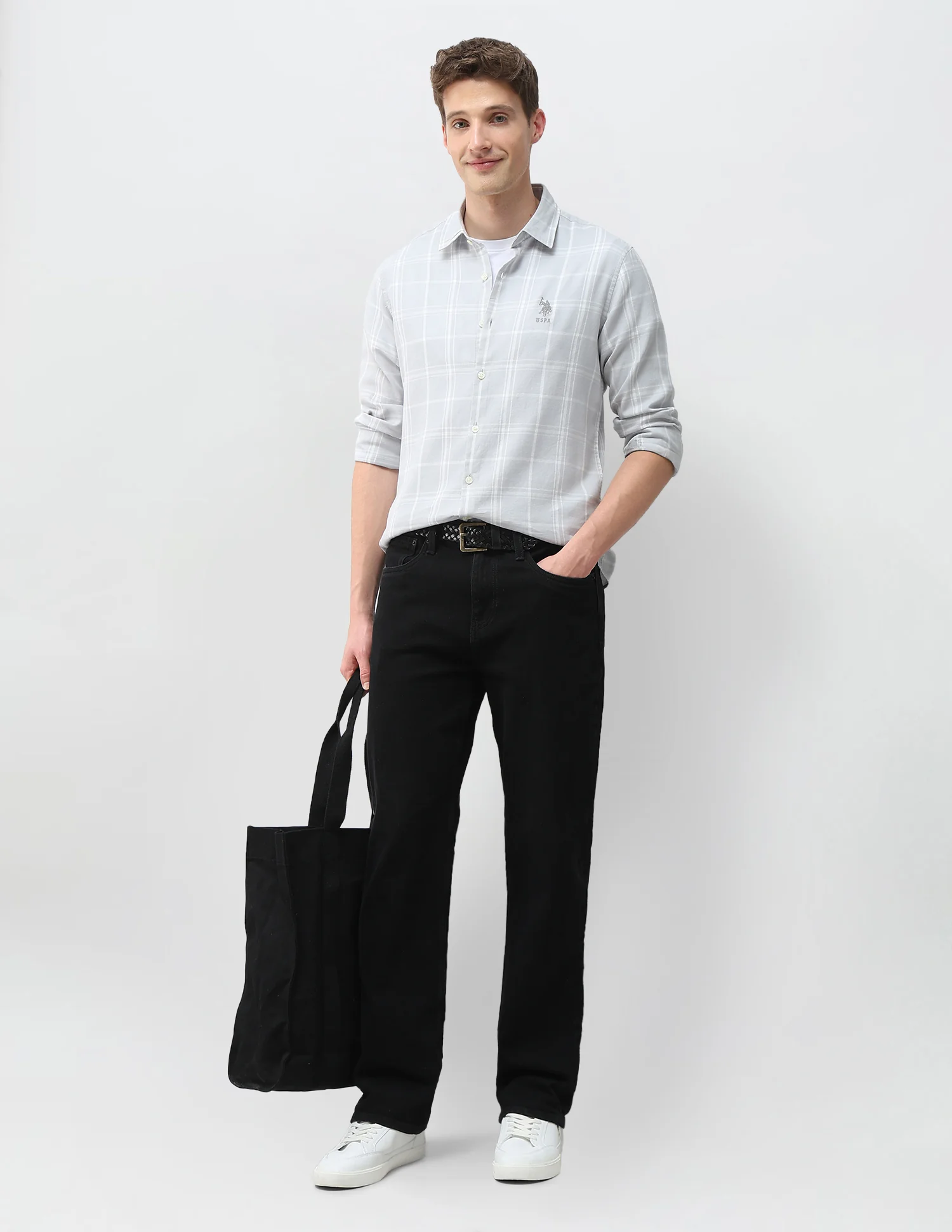 Tartan Checked Dobby Shirt - Image 3