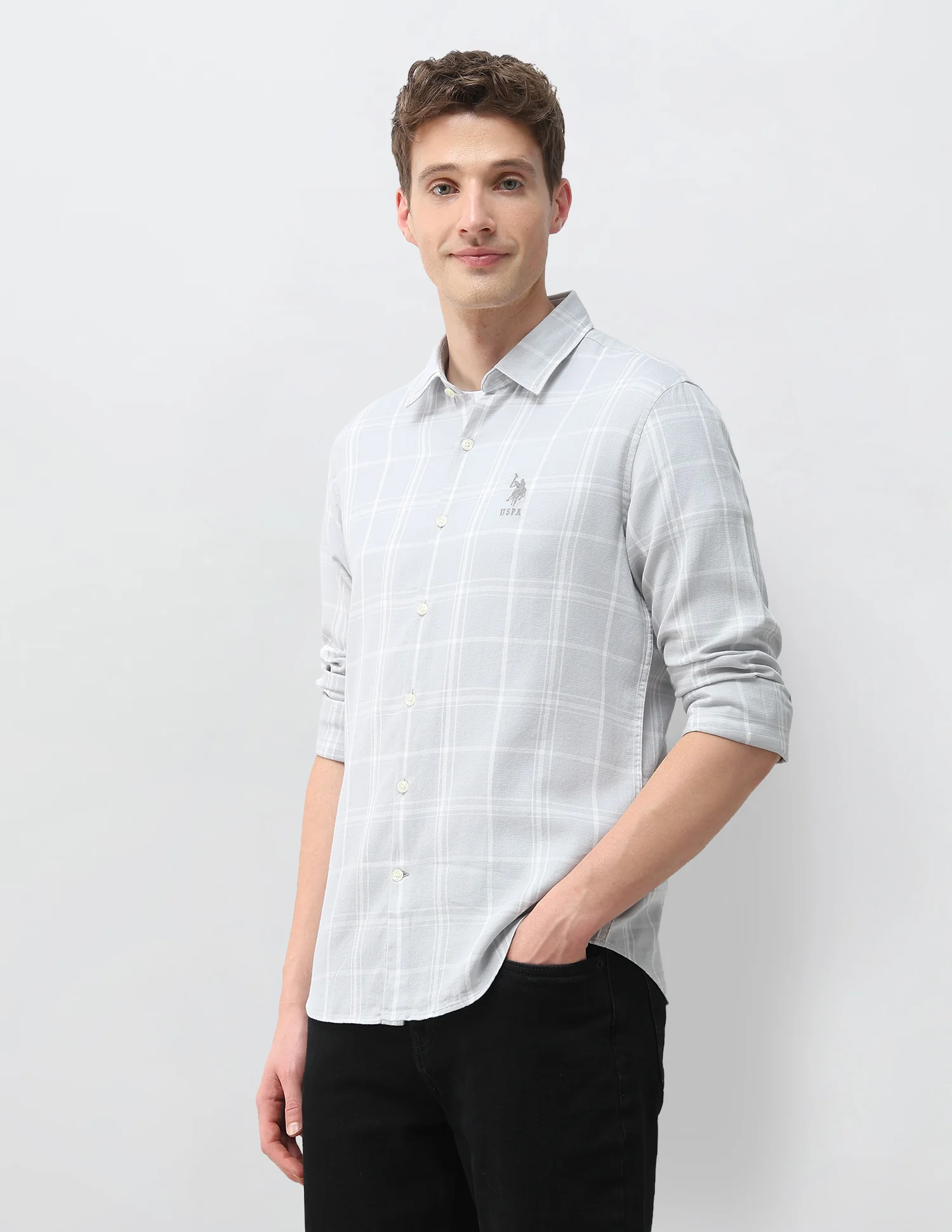 Tartan Checked Dobby Shirt - Image 4