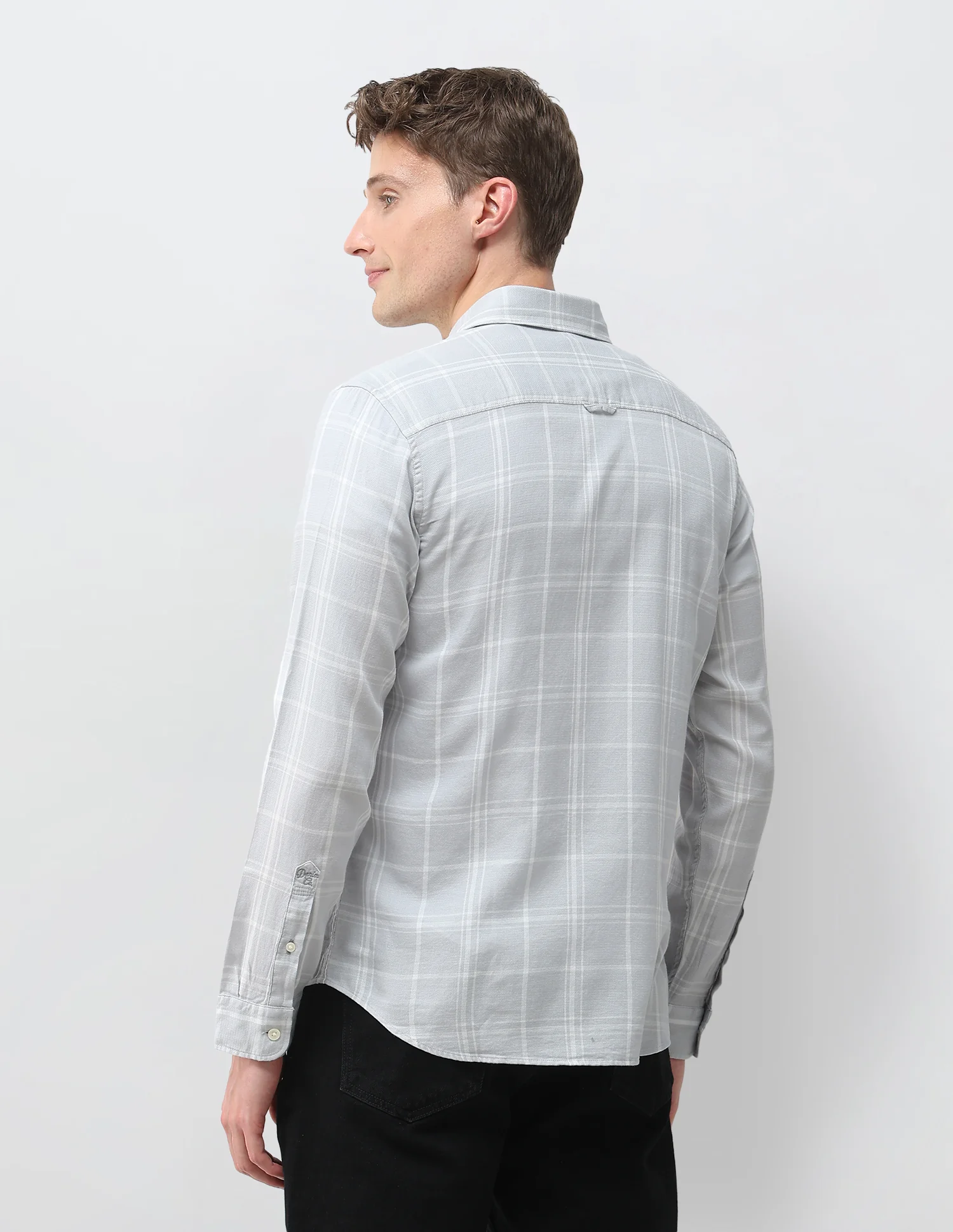 Tartan Checked Dobby Shirt - Image 5