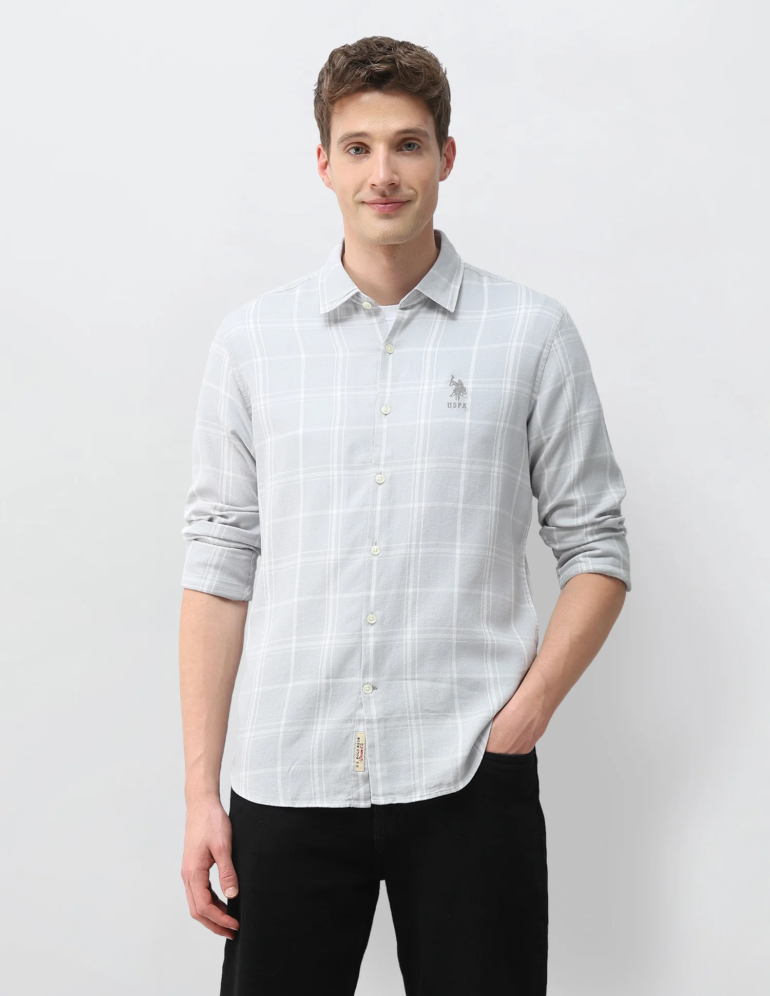 Tartan Checked Dobby Shirt - Image 6