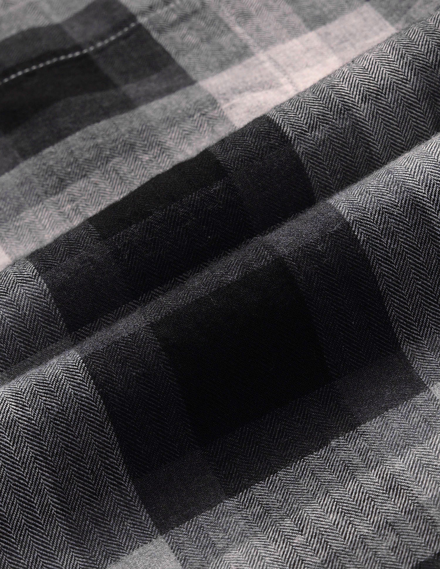 Tartan Checked Herringbone Shirt - Image 2