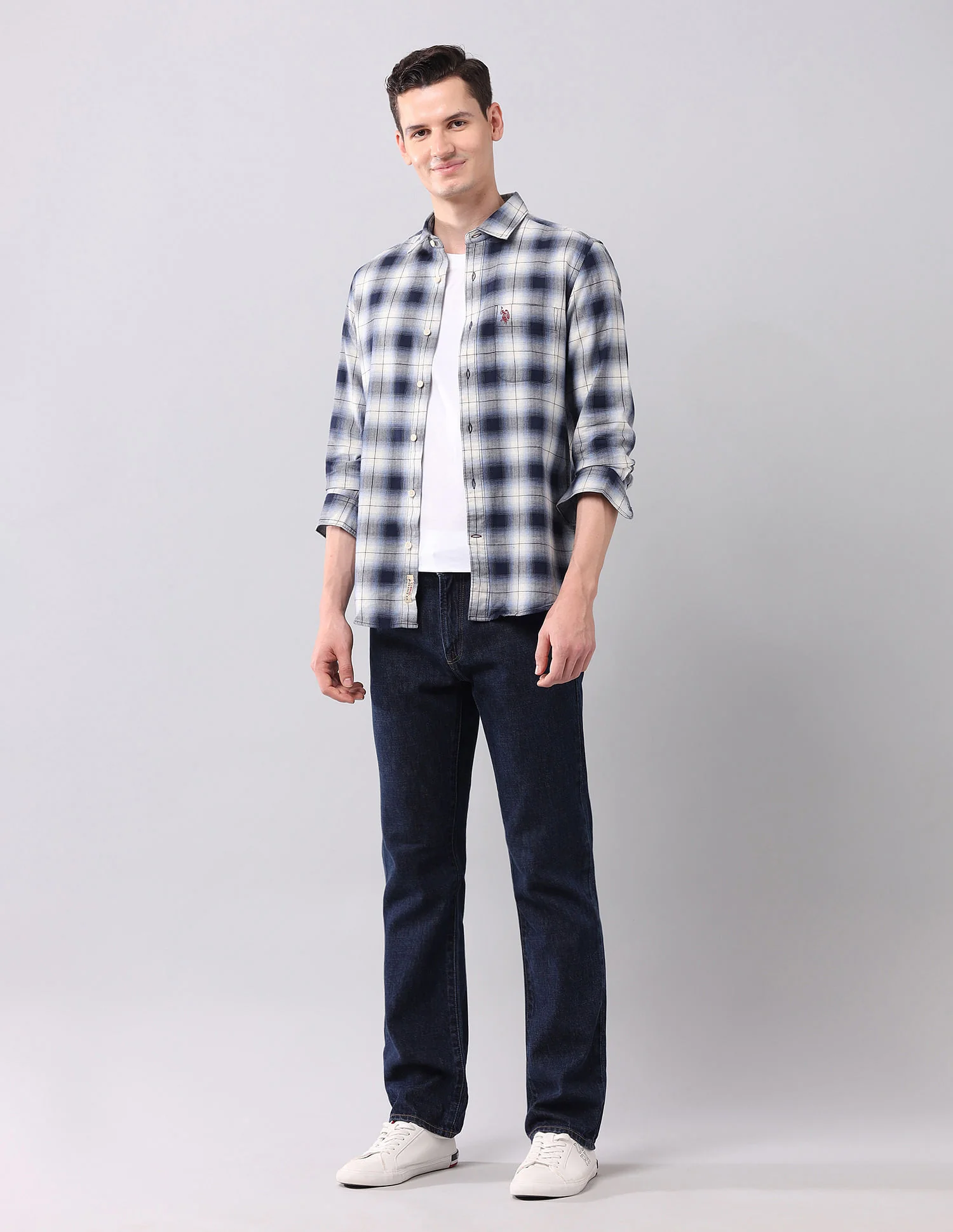 Tartan Checked Herringbone Shirt - Image 3