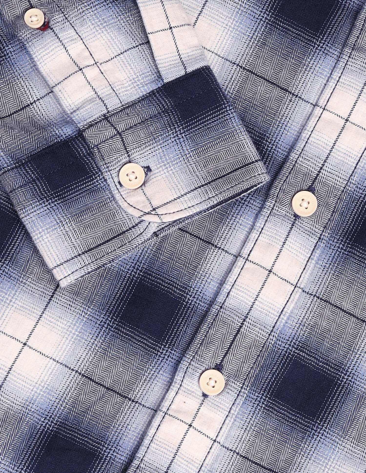 Tartan Checked Herringbone Shirt - Image 8