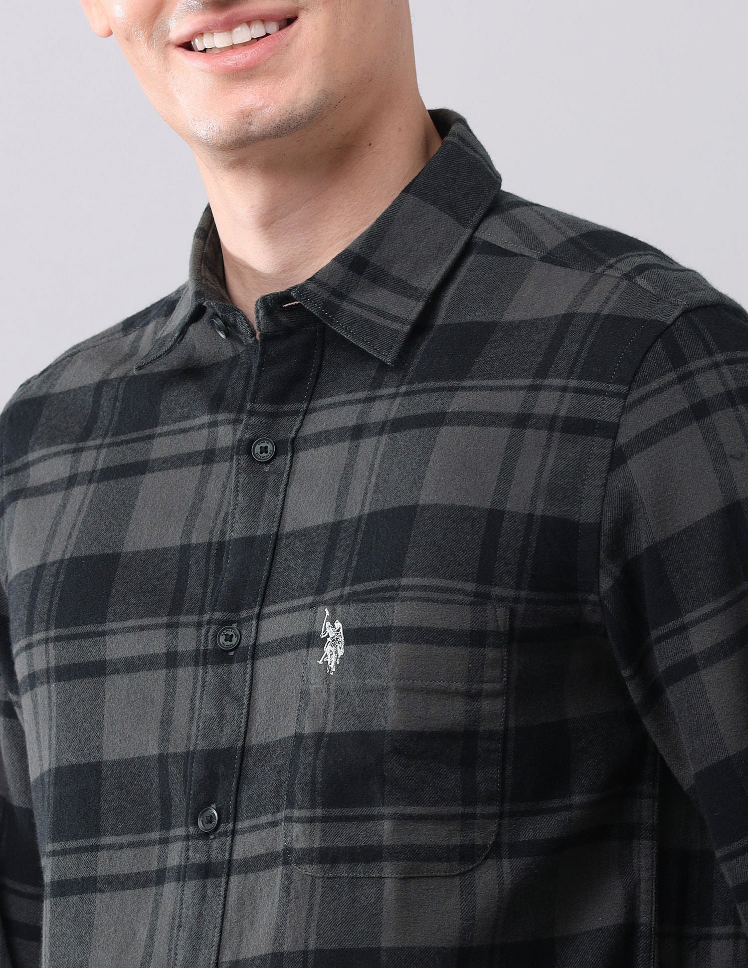 Tartan Checked Pure Cotton Shirt - Image 7