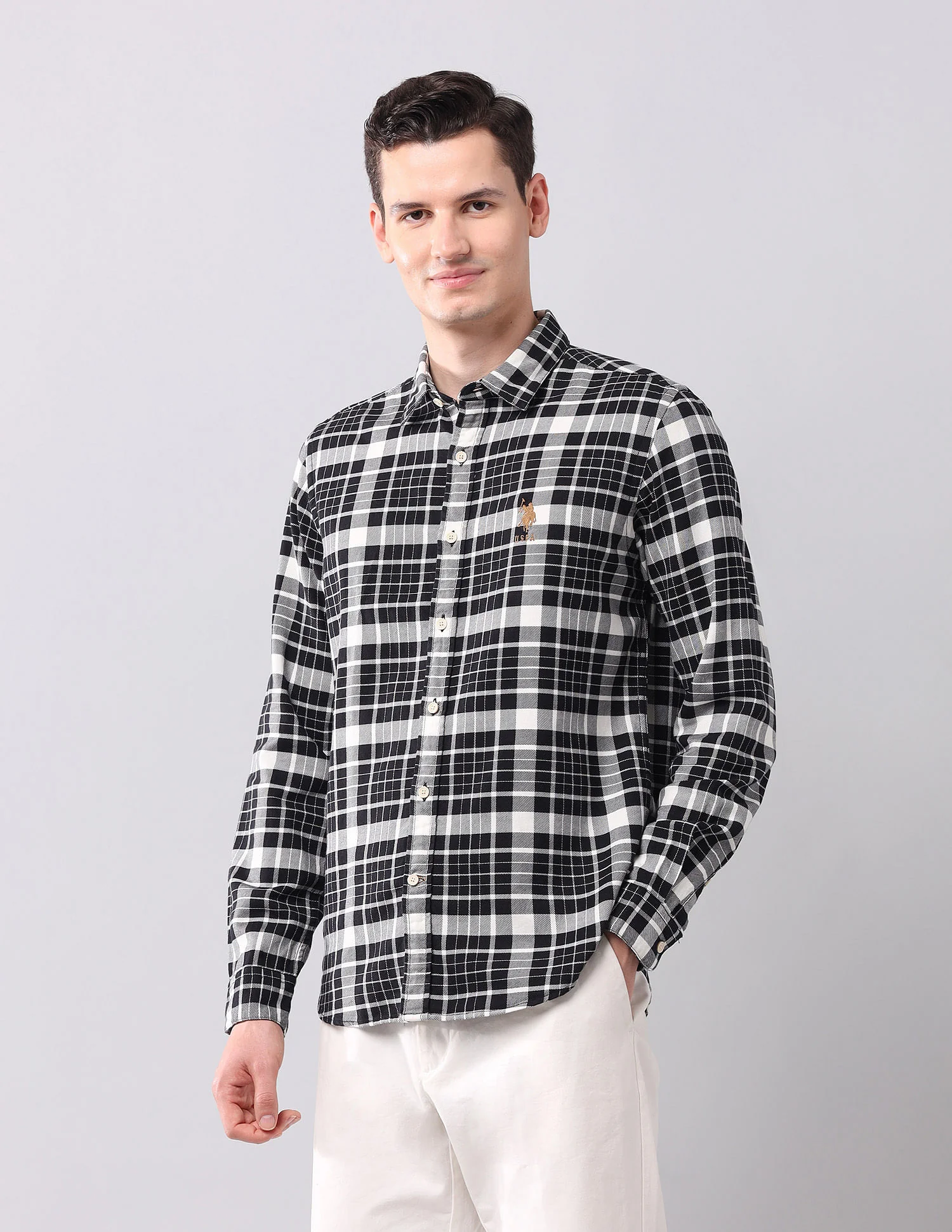 Tartan Checked Pure Cotton Shirt - Image 4