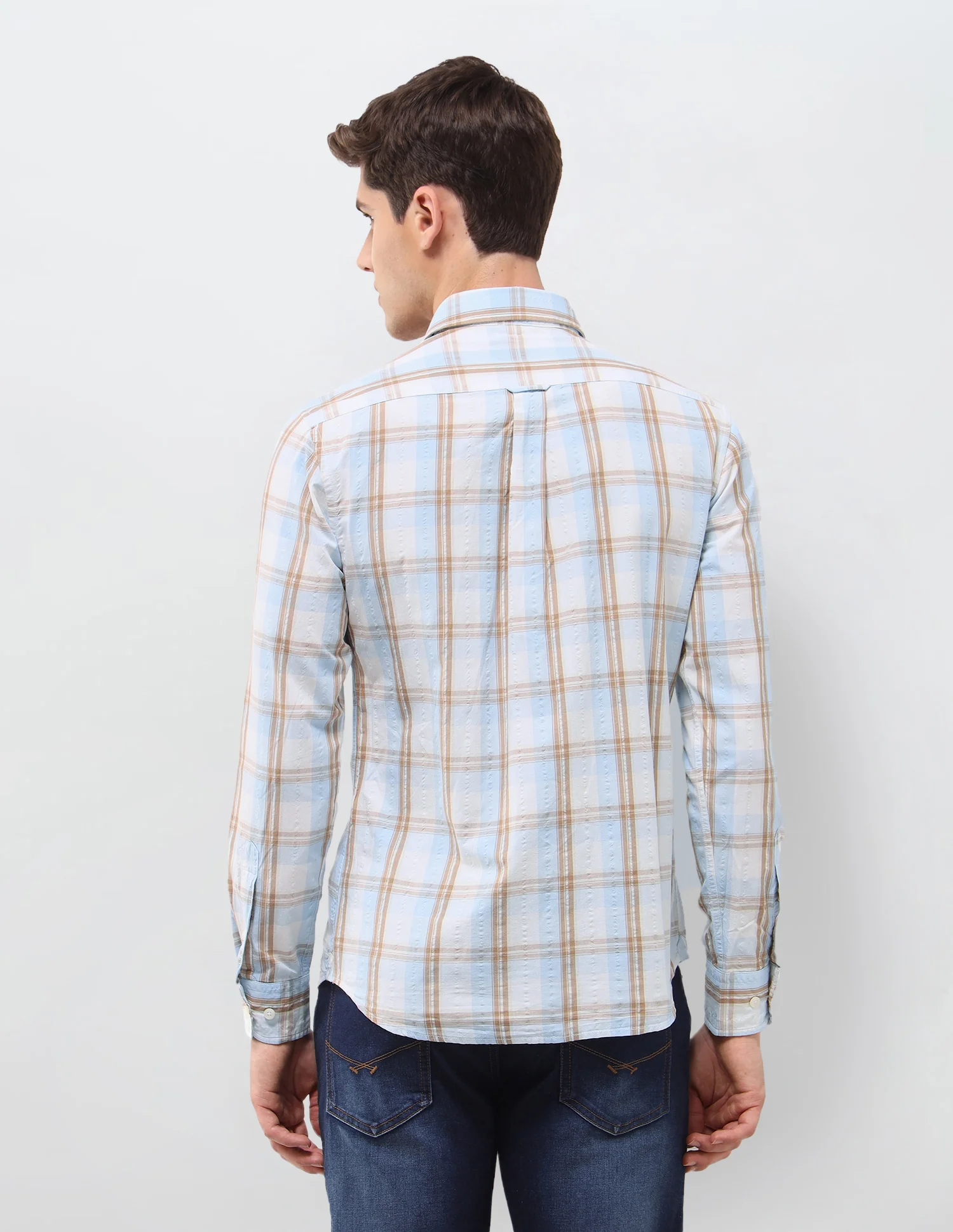 Tartan Checked Seersucker Shirt - Image 5