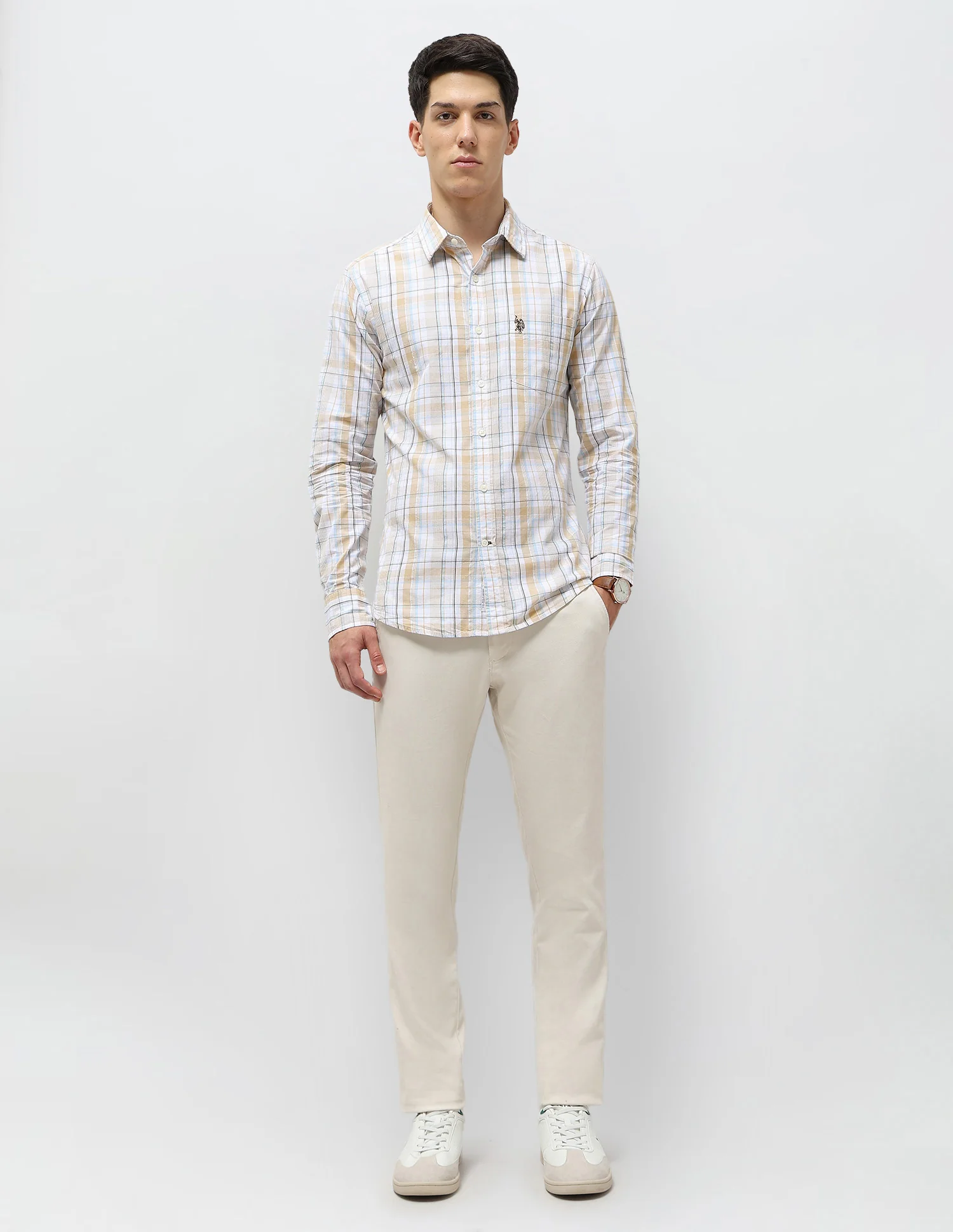 Tartan Checked Seersucker Shirt - Image 3