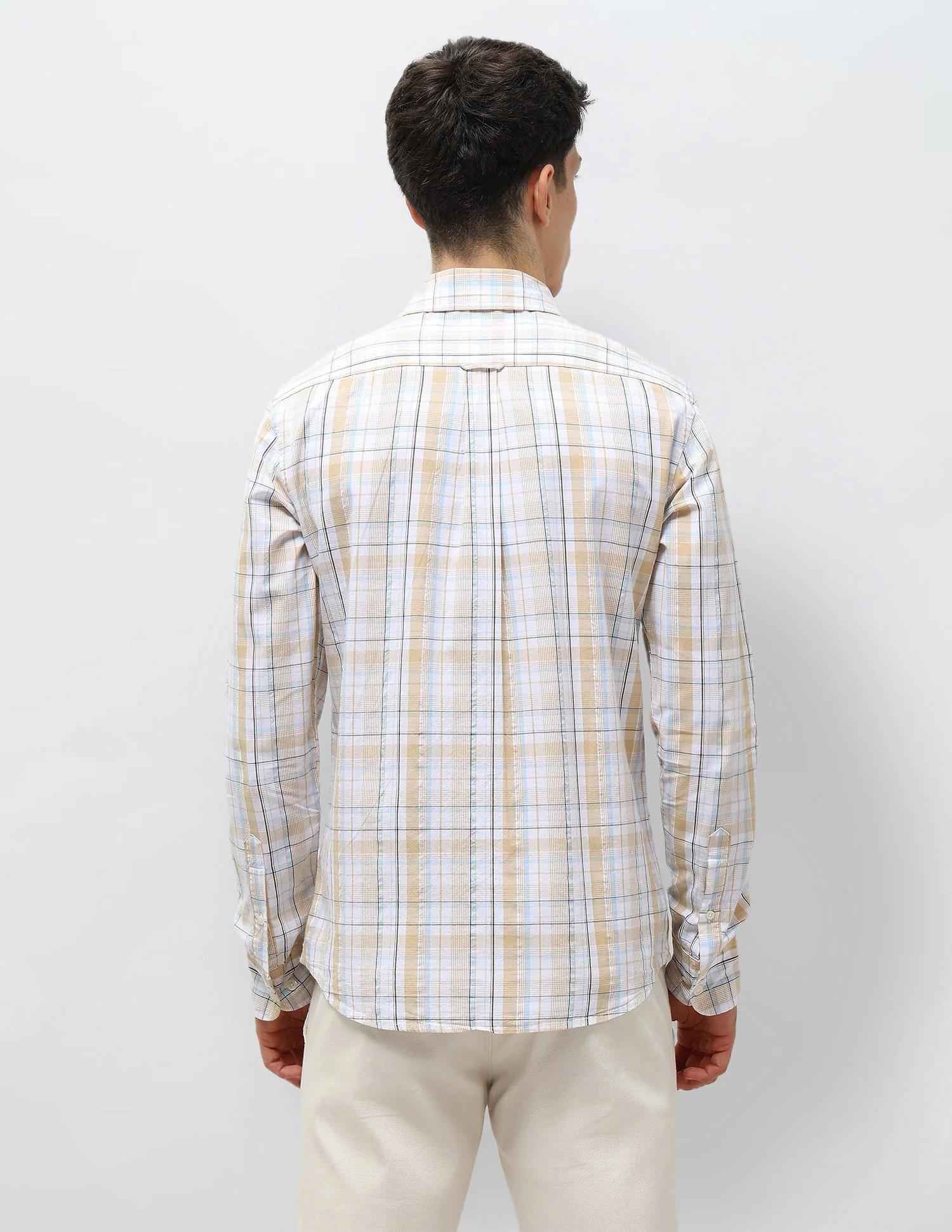 Tartan Checked Seersucker Shirt - Image 5