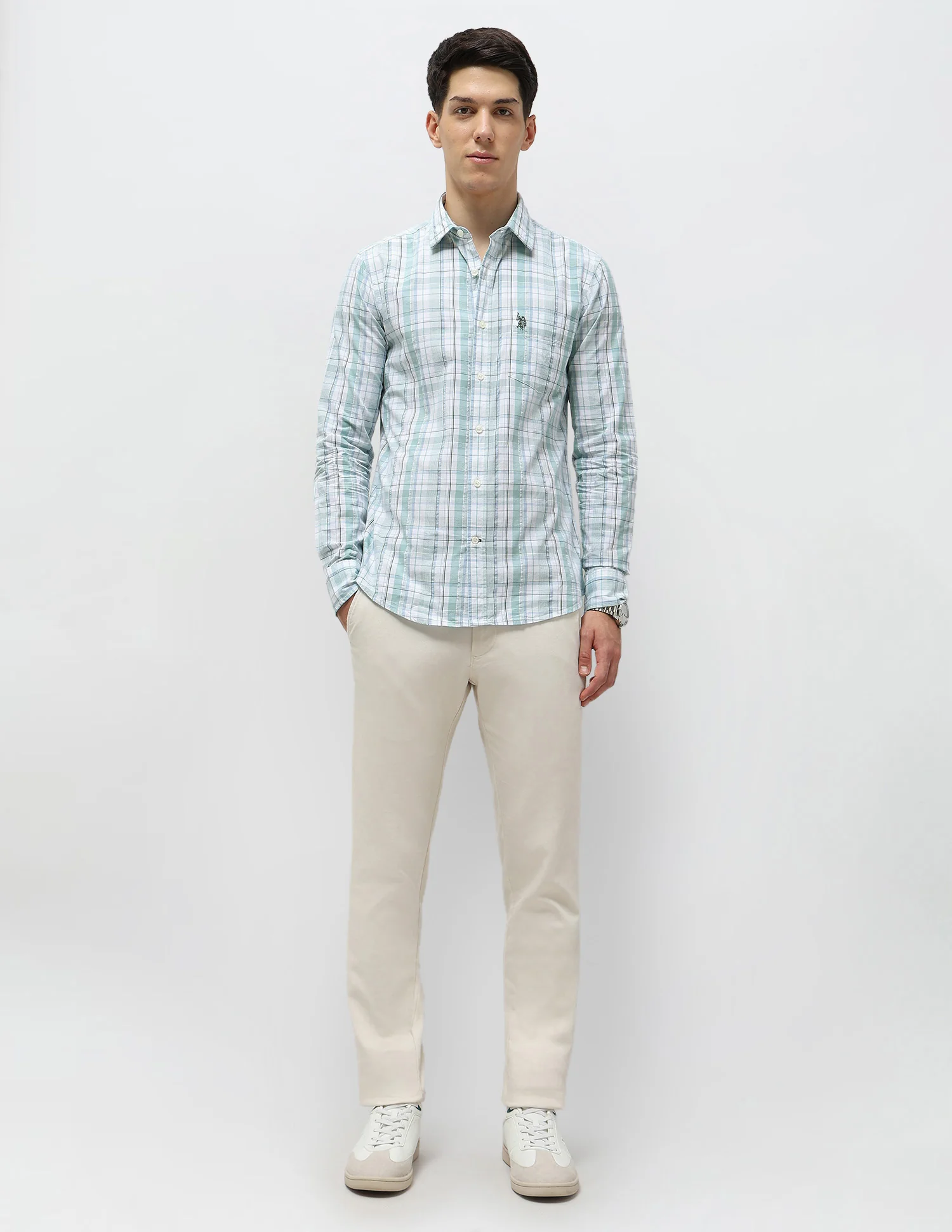 Tartan Checked Seersucker Shirt - Image 3