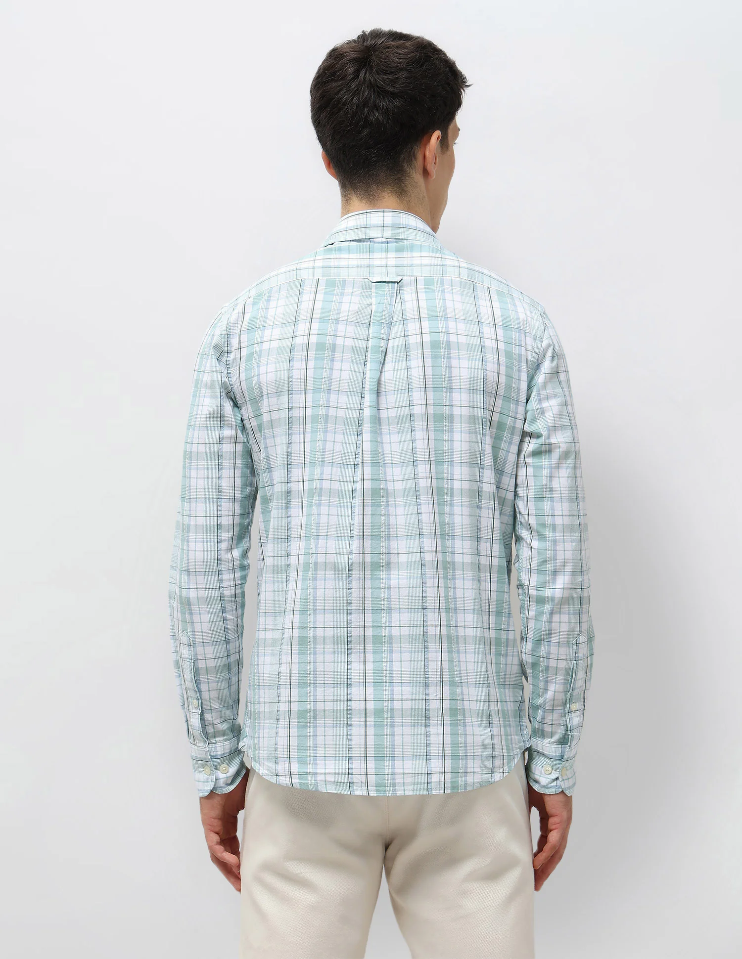 Tartan Checked Seersucker Shirt - Image 5